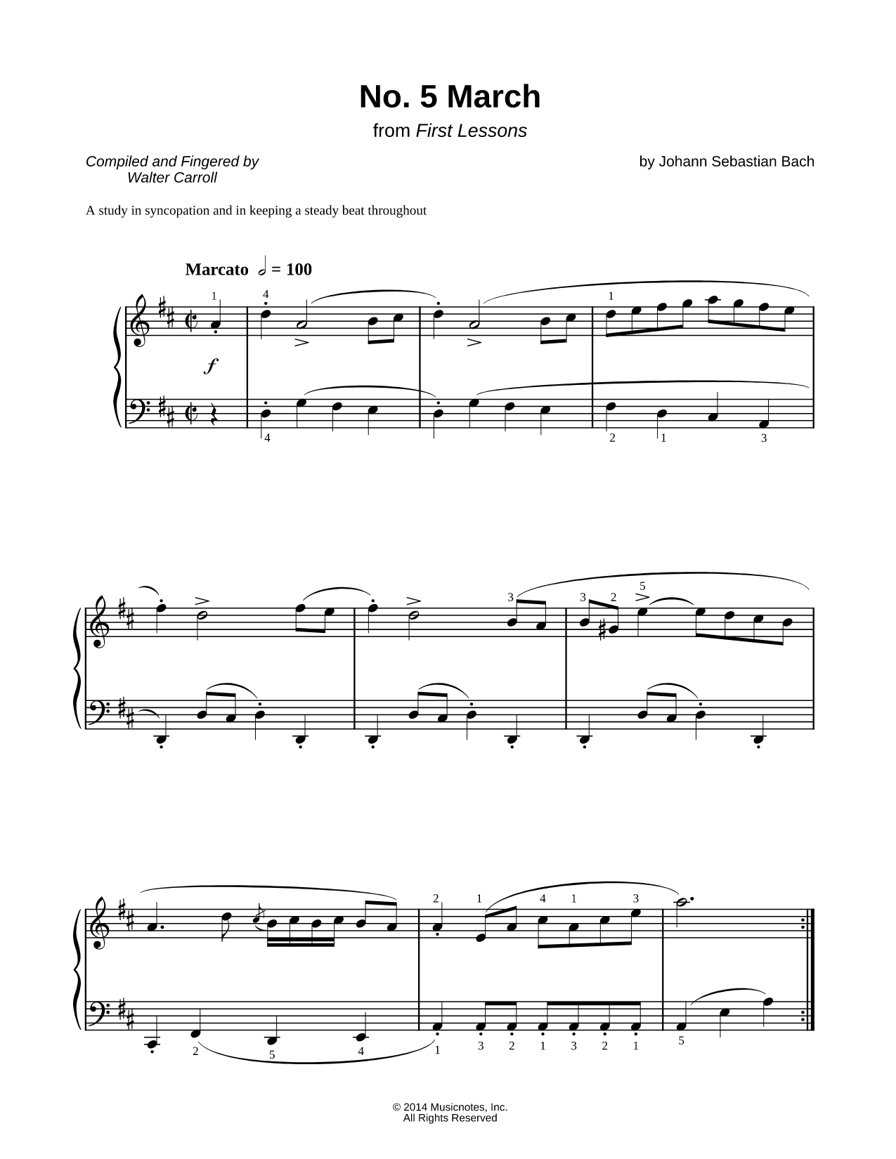 March in D Major, BWV Anh. 122