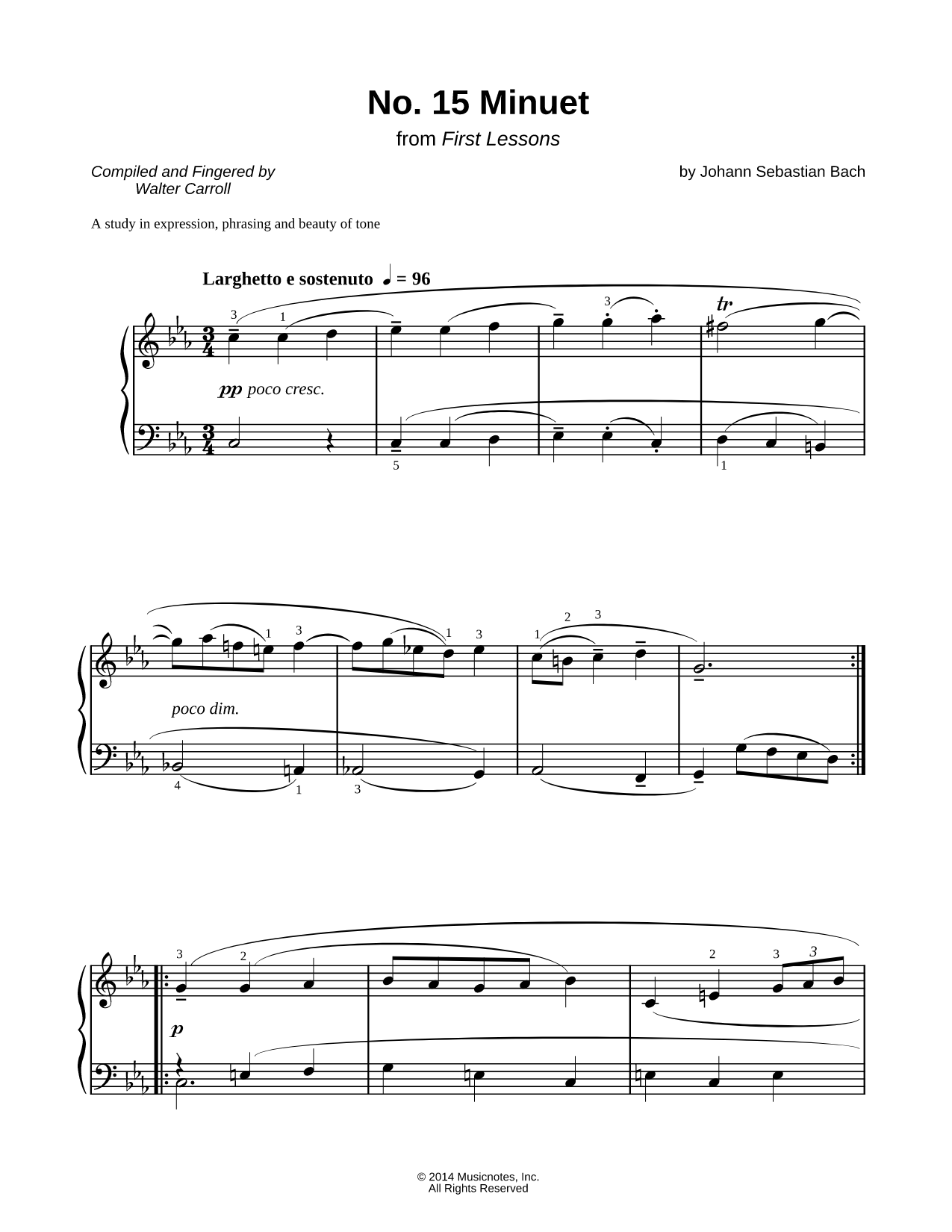 Minuet in C Minor, BWV Anh. 121