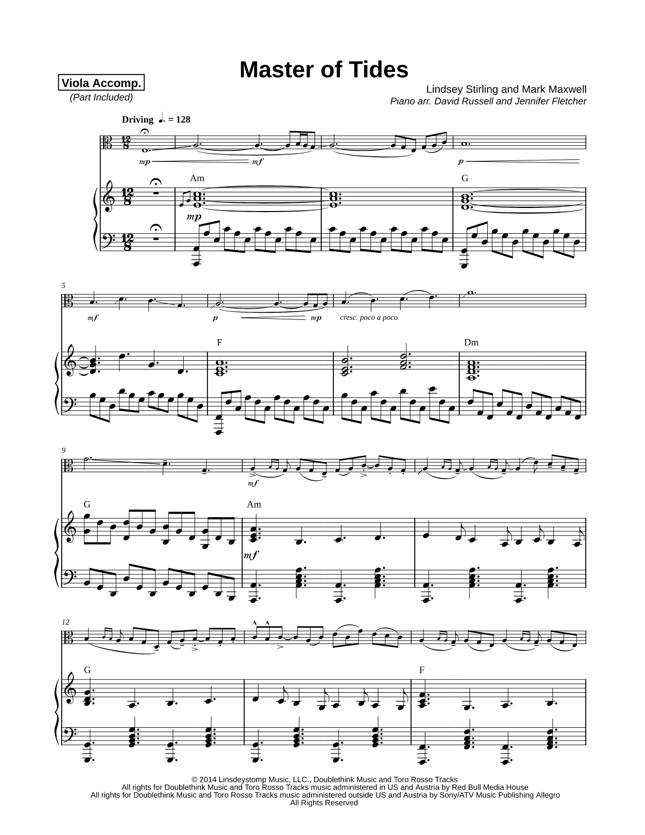 Master of Tides - Viola & Piano