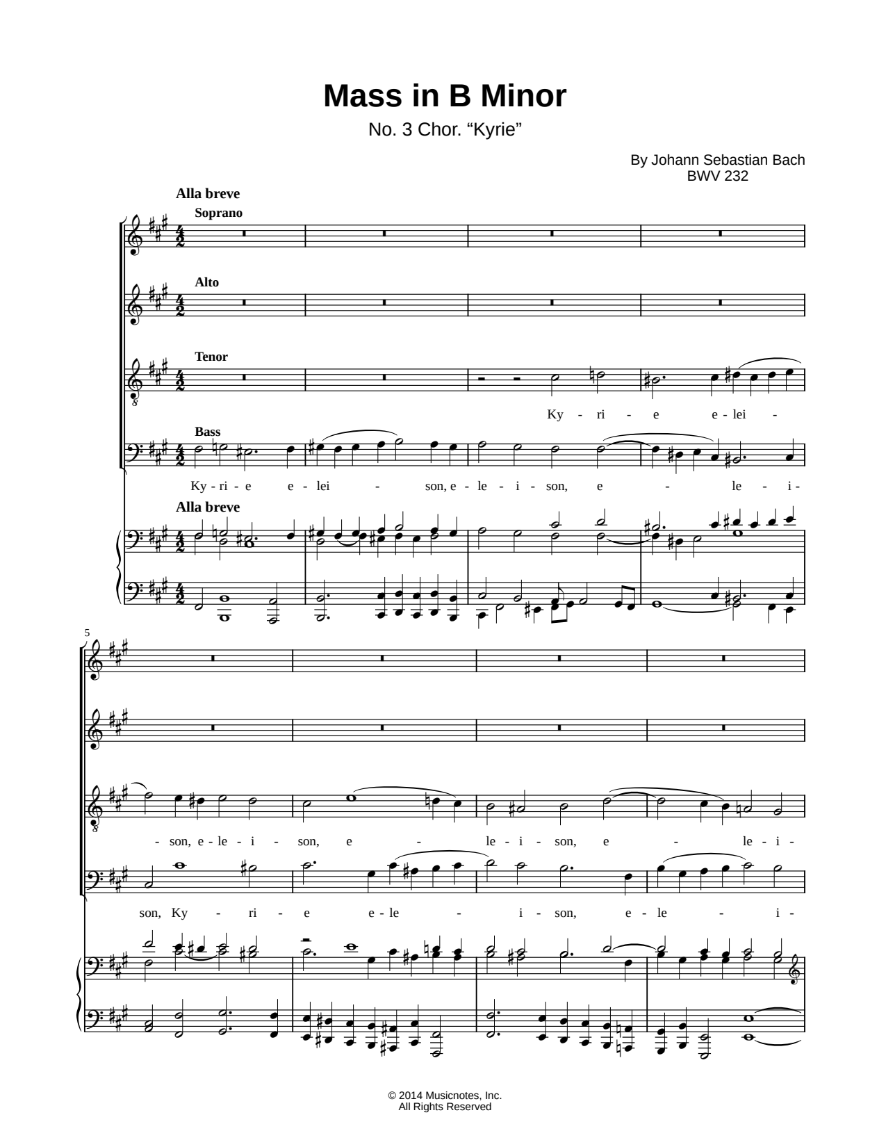 Mass in B Minor: I. Kyrie and Gloria: 3. Kyrie eleison (2nd)