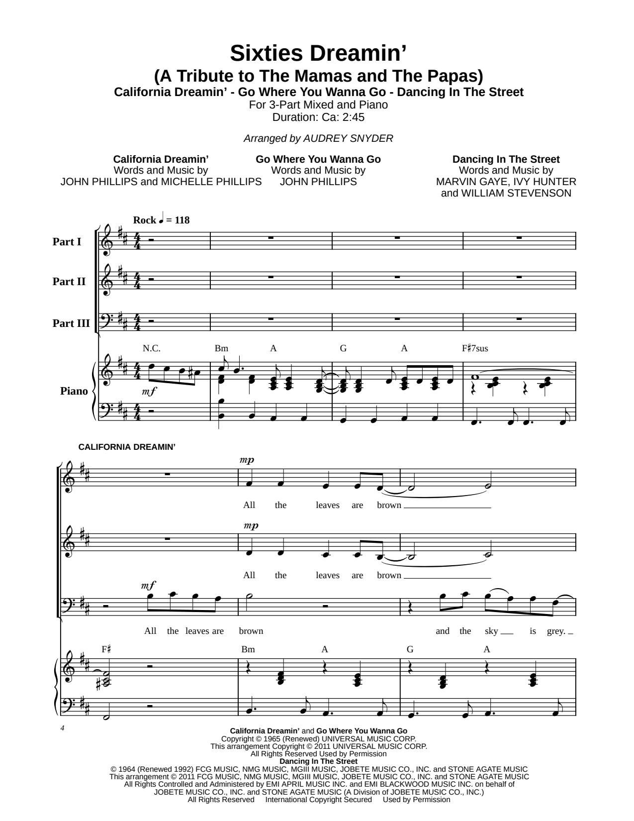 Sixties Dreamin' (Medley)