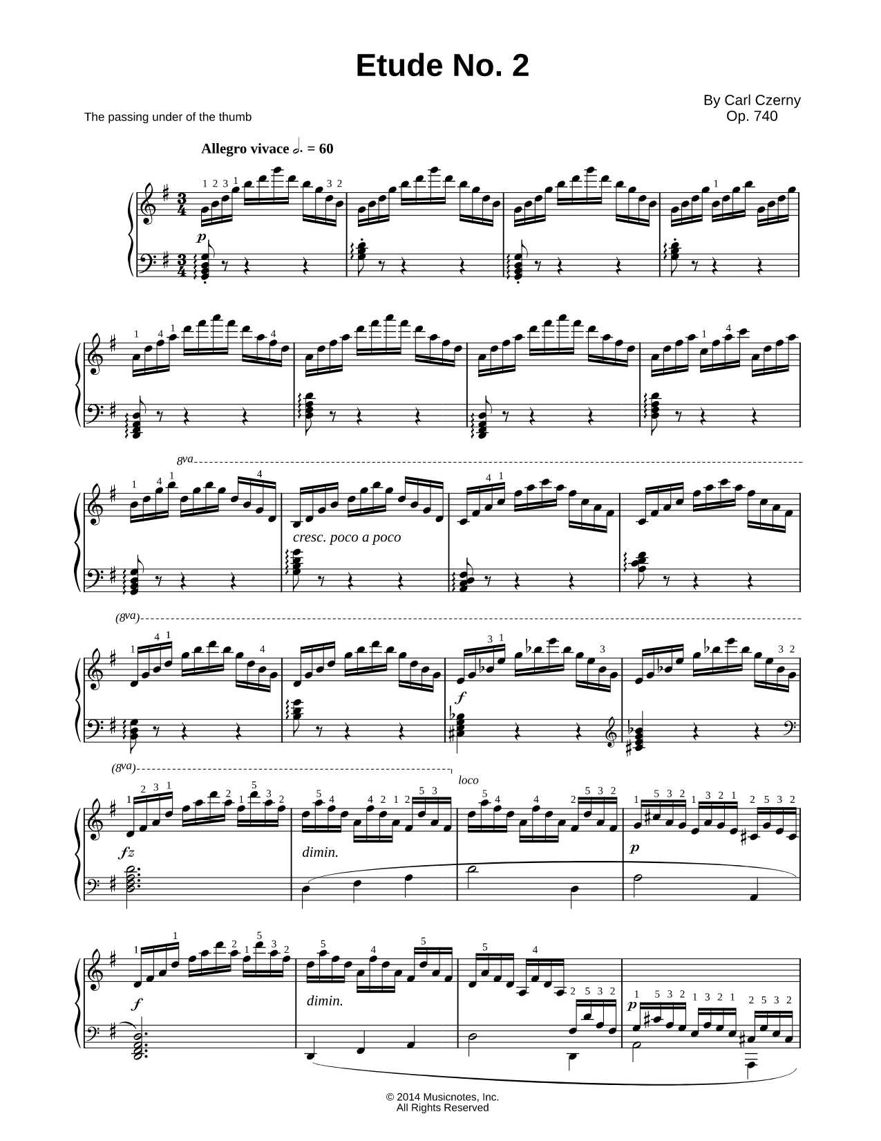 The Art of Finger Dexterity, Op. 740: Etude No. 2