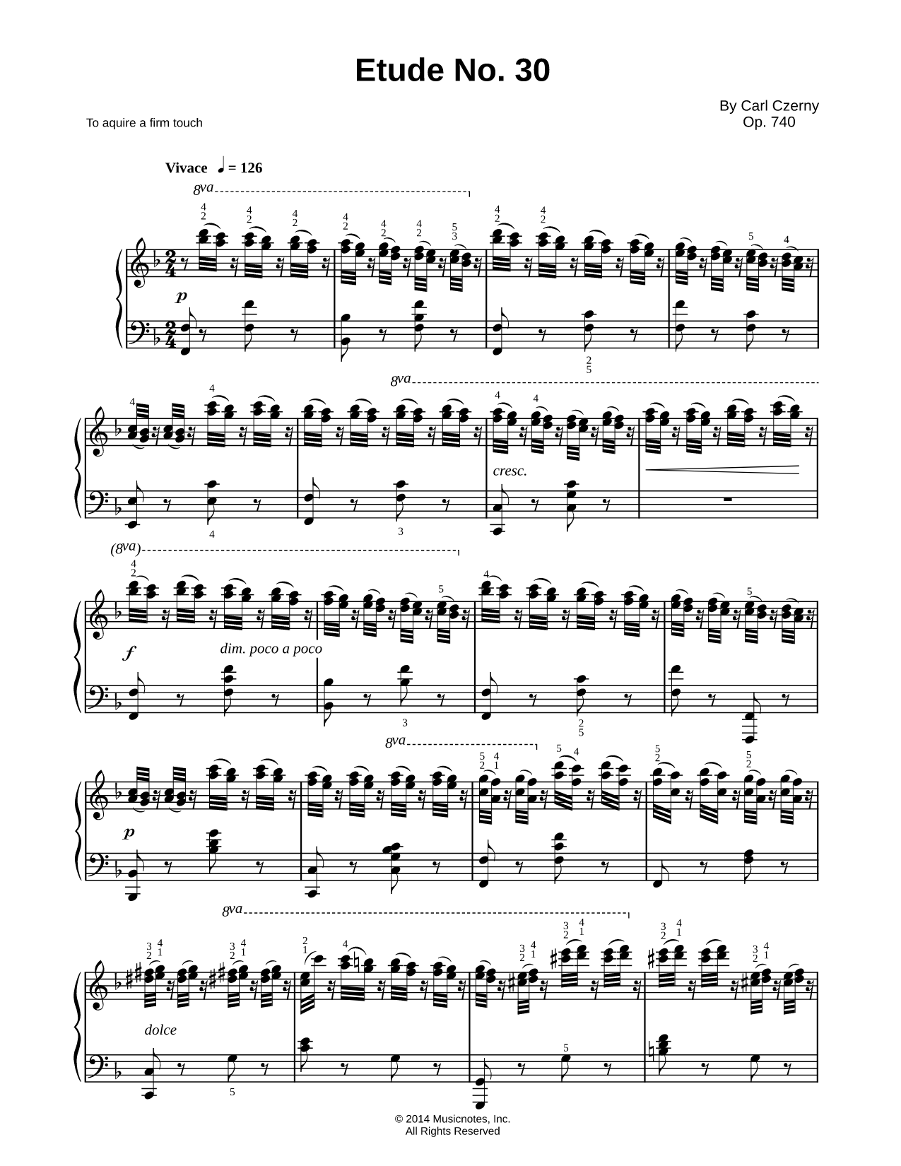 The Art of Finger Dexterity, Op. 740: Etude No. 30