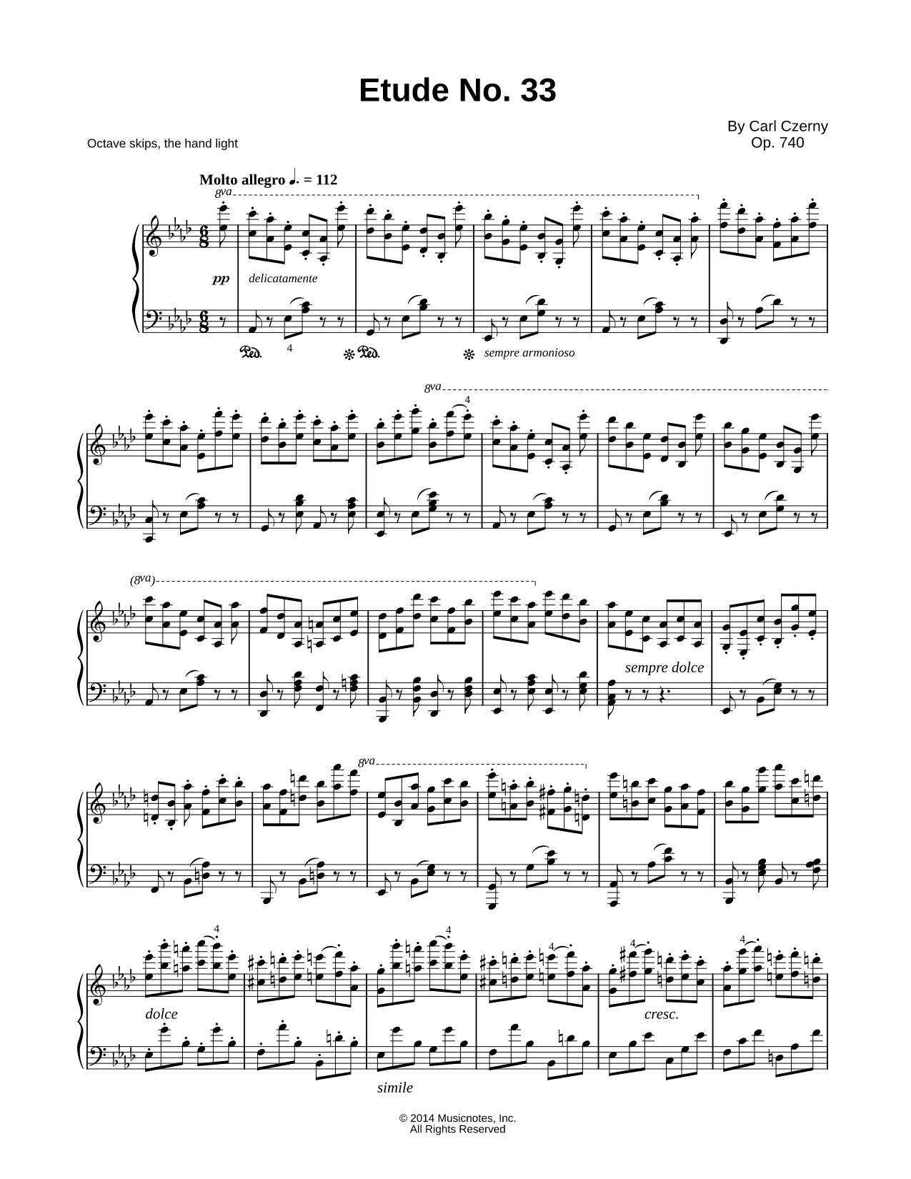 The Art of Finger Dexterity, Op. 740: Etude No. 33
