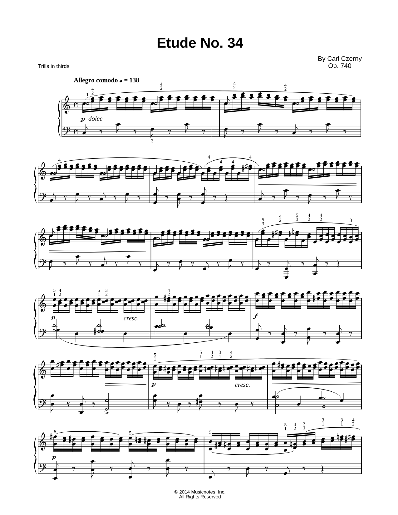 The Art of Finger Dexterity, Op. 740: Etude No. 34