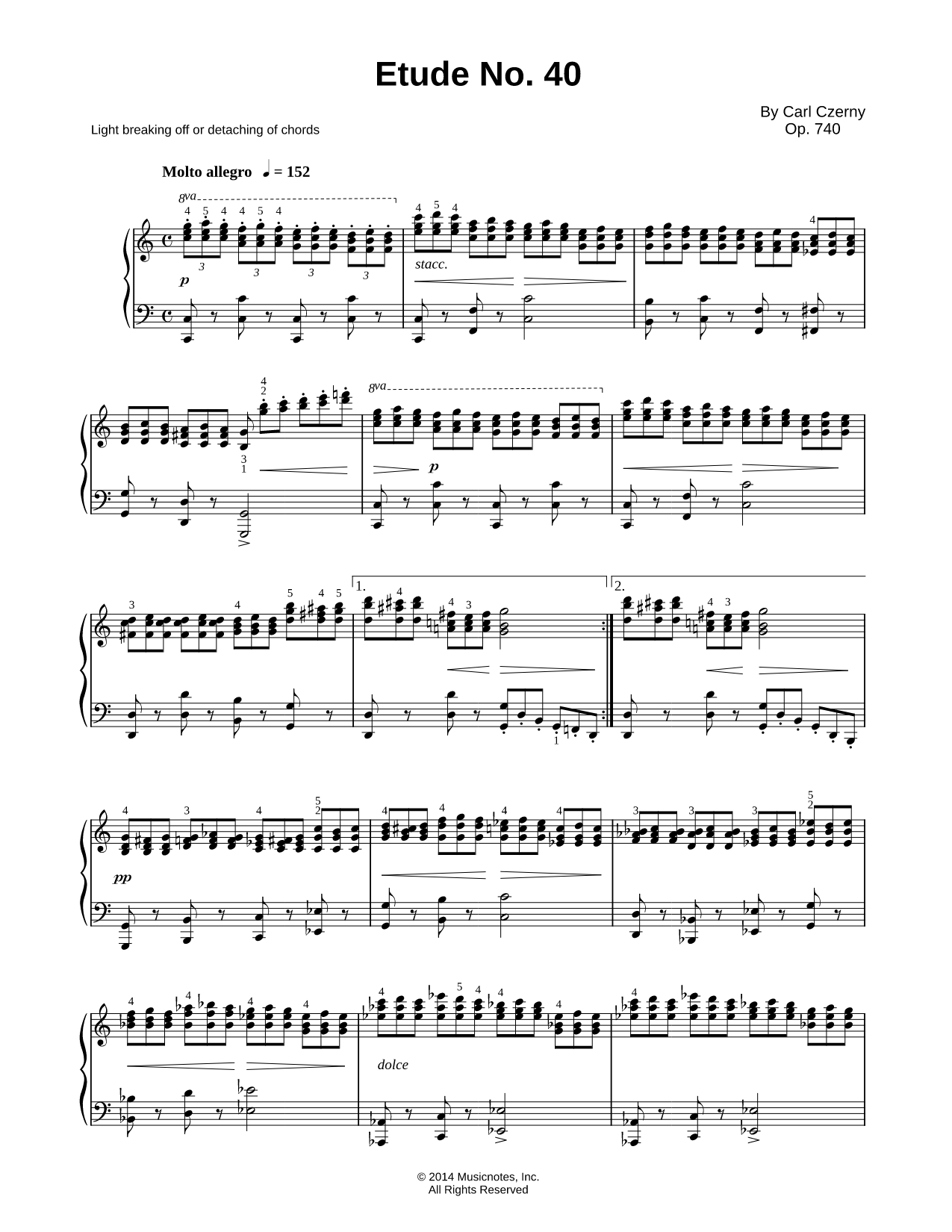 The Art of Finger Dexterity, Op. 740: Etude No. 40