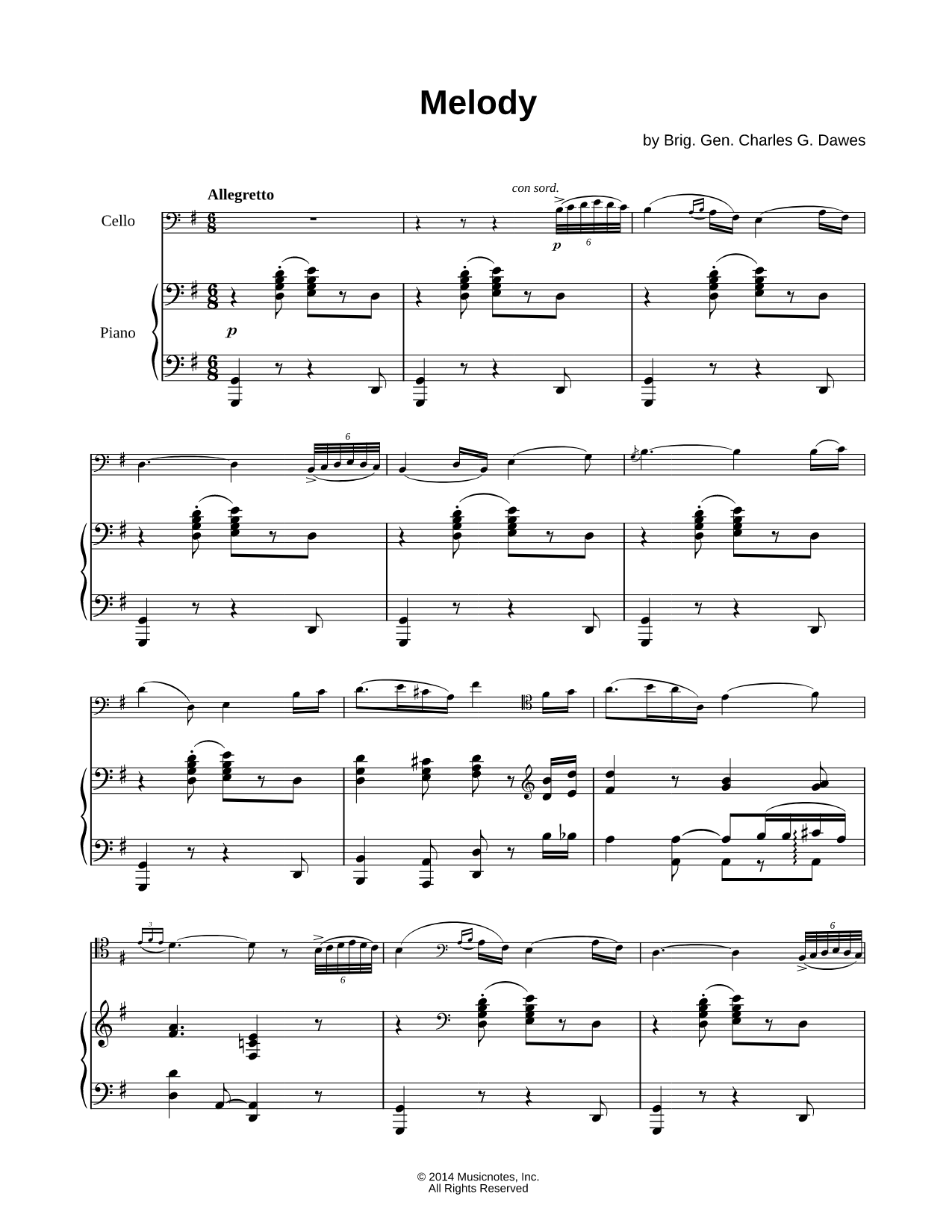 Melody - Cello & Piano