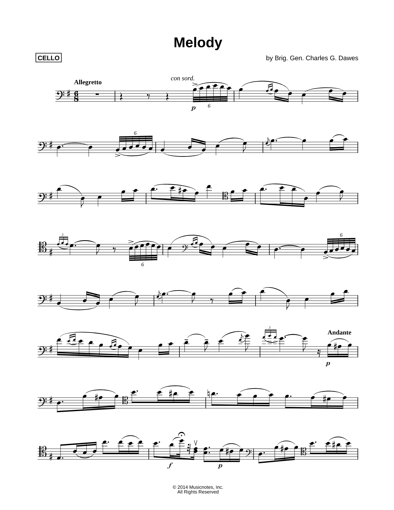 Melody - Cello