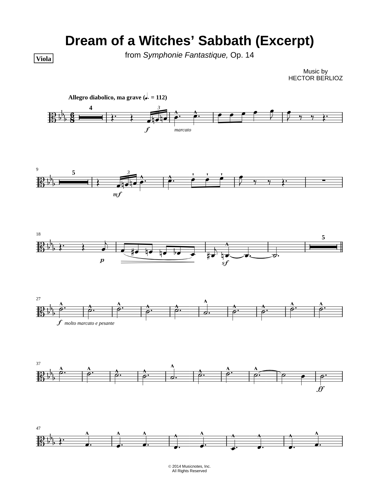 Dream of a Witches' Sabbath (Excerpt) - Viola