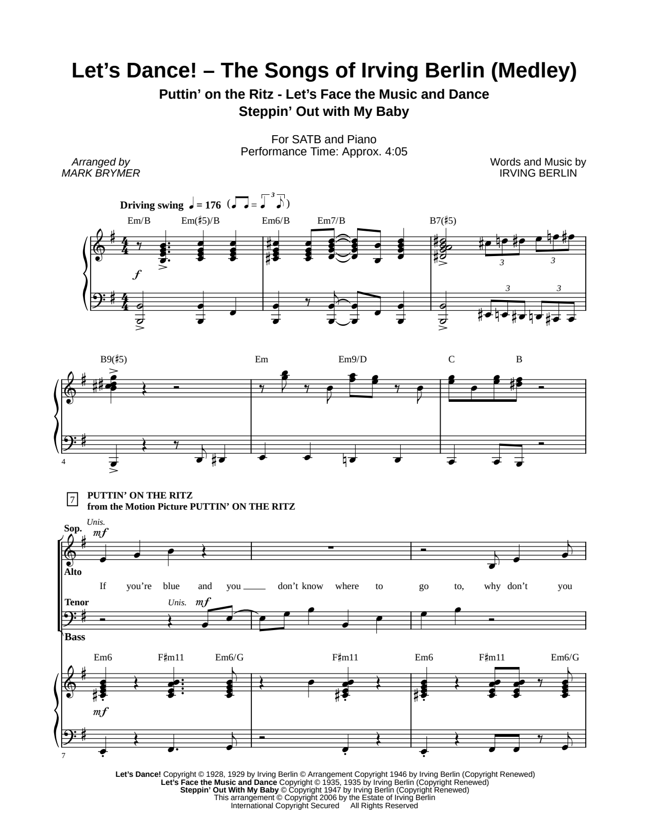 Let's Dance! - The Songs of Irving Berlin (Medley)