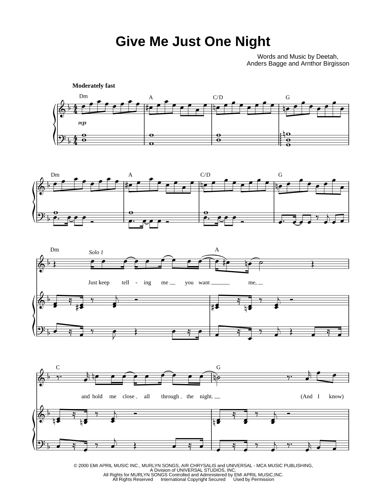 Give Me Just One Night