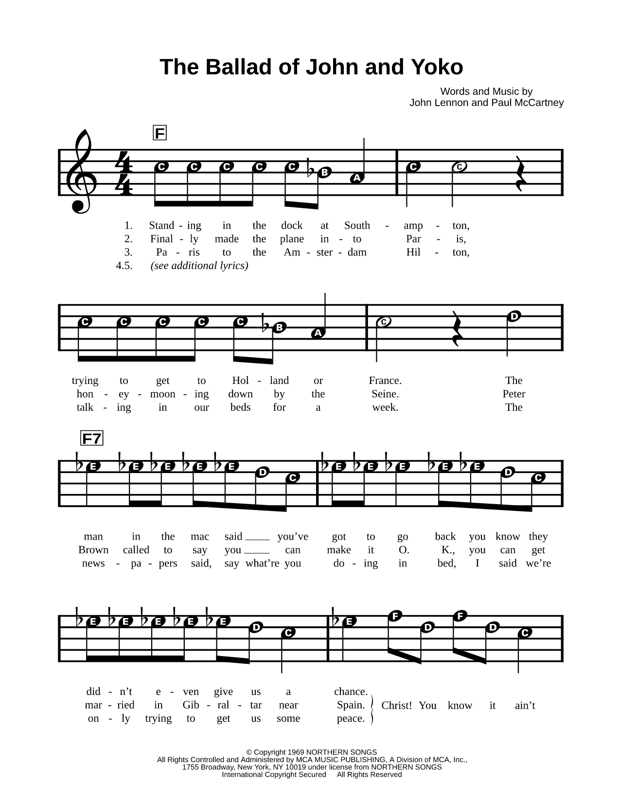The Ballad of John and Yoko