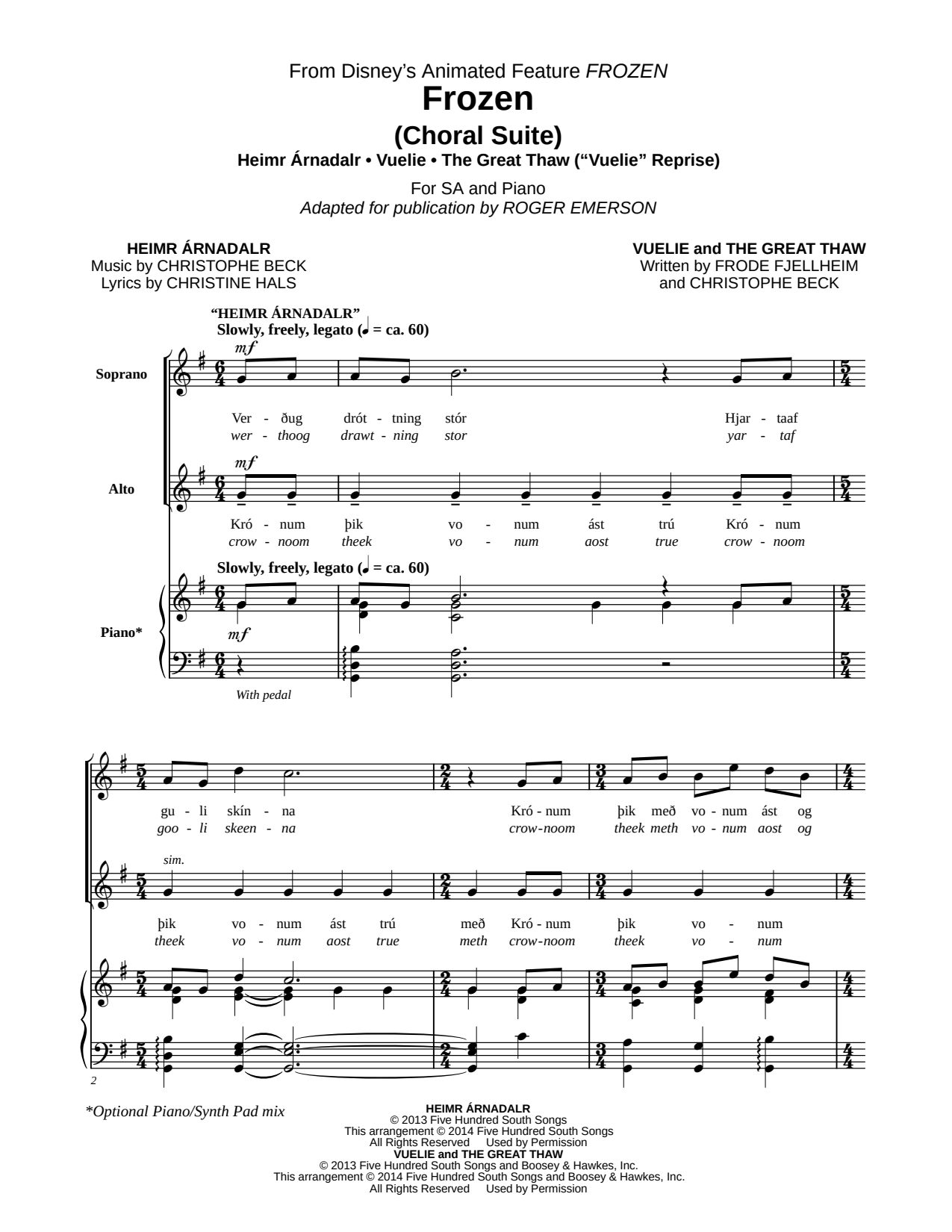 Frozen (Choral Suite)