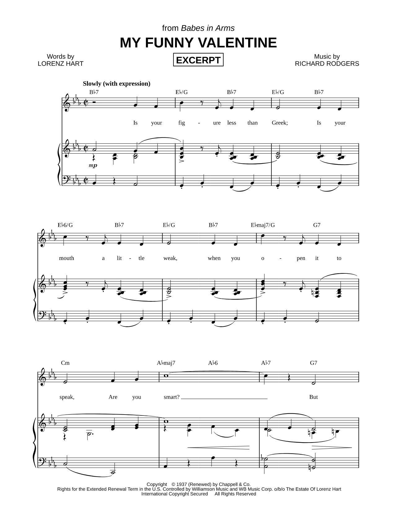 My Funny Valentine [Excerpt]