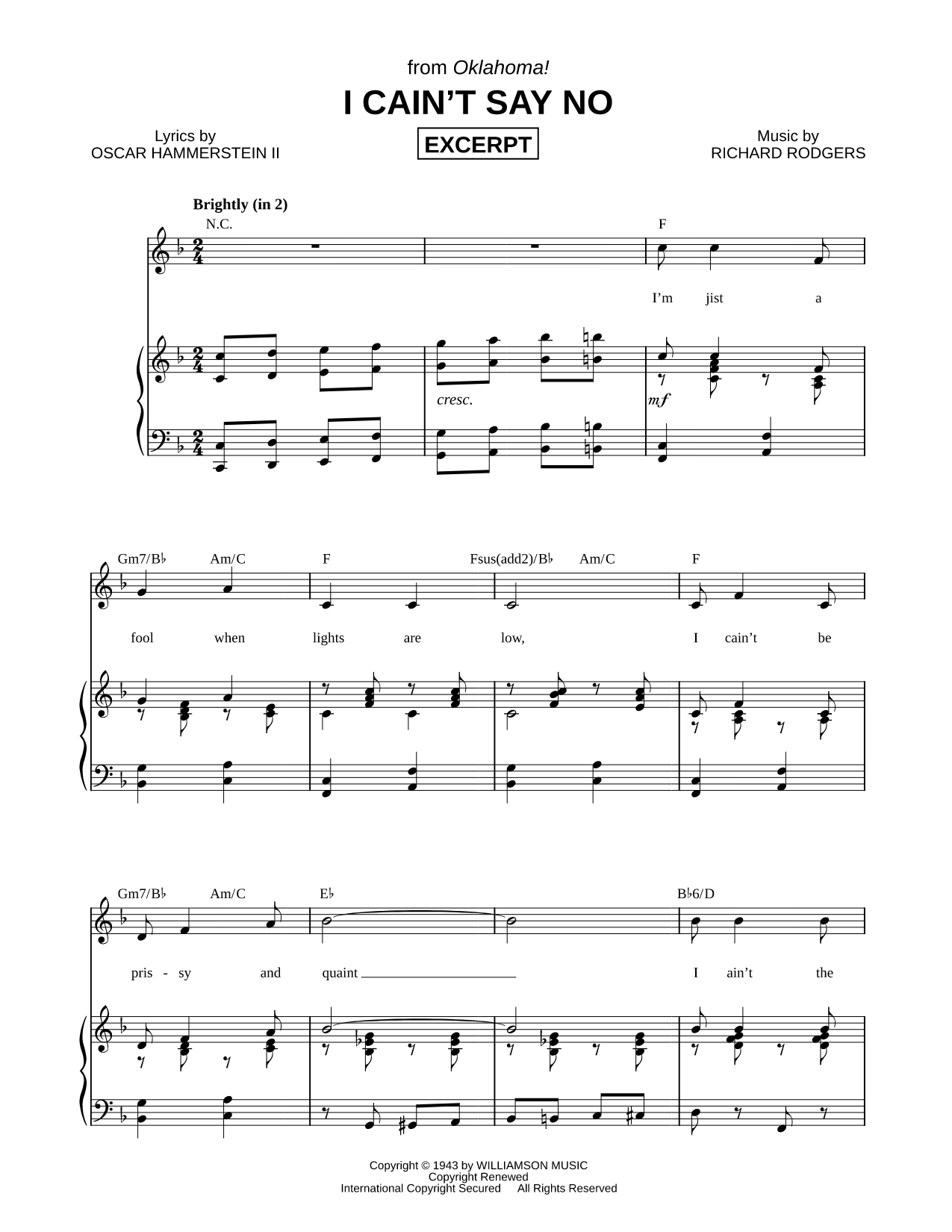I Cain't Say No [Excerpt]