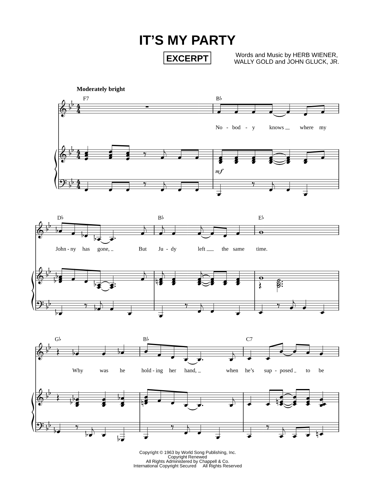It's My Party [Excerpt]