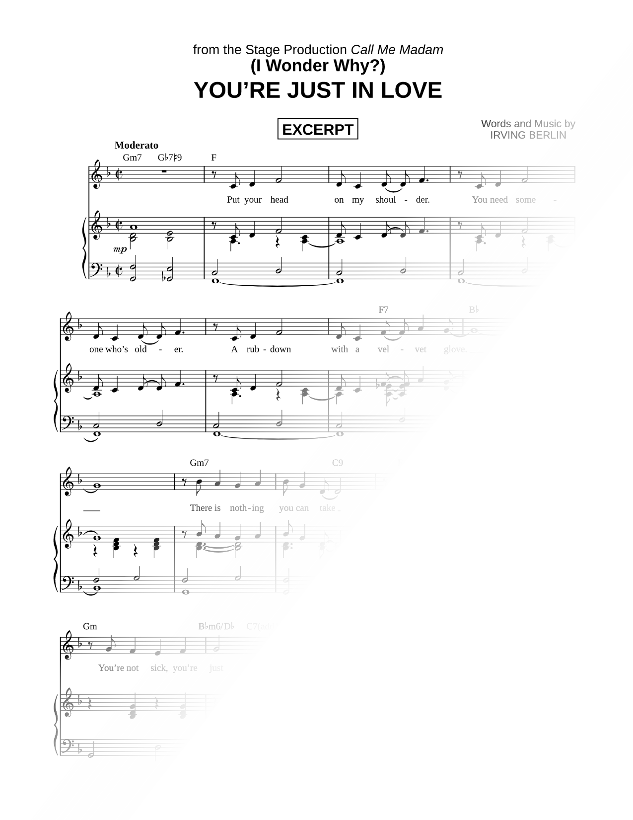 (I Wonder Why?) You're Just in Love [Excerpt]