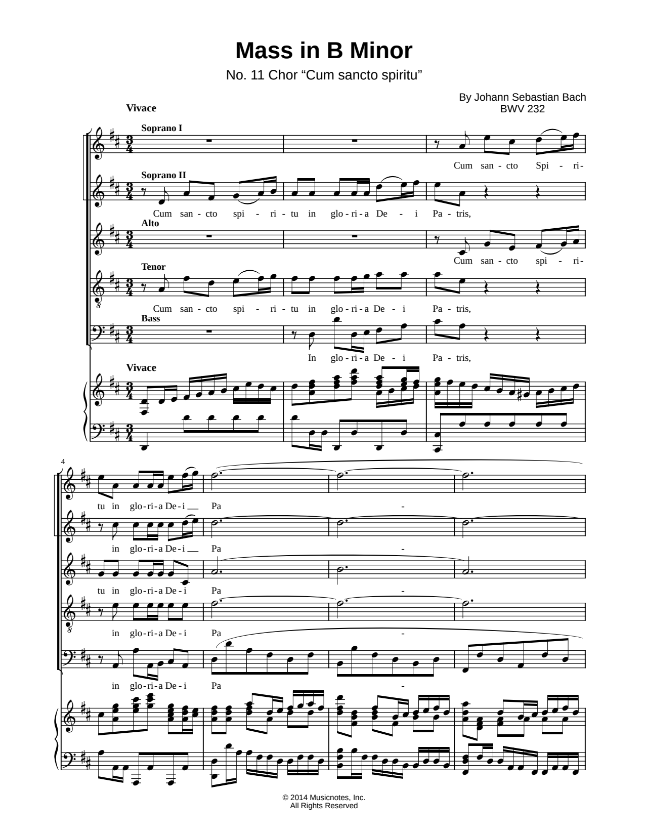 Mass in B Minor: I. Kyrie and Gloria: 12. Cum Sancto Spiritu