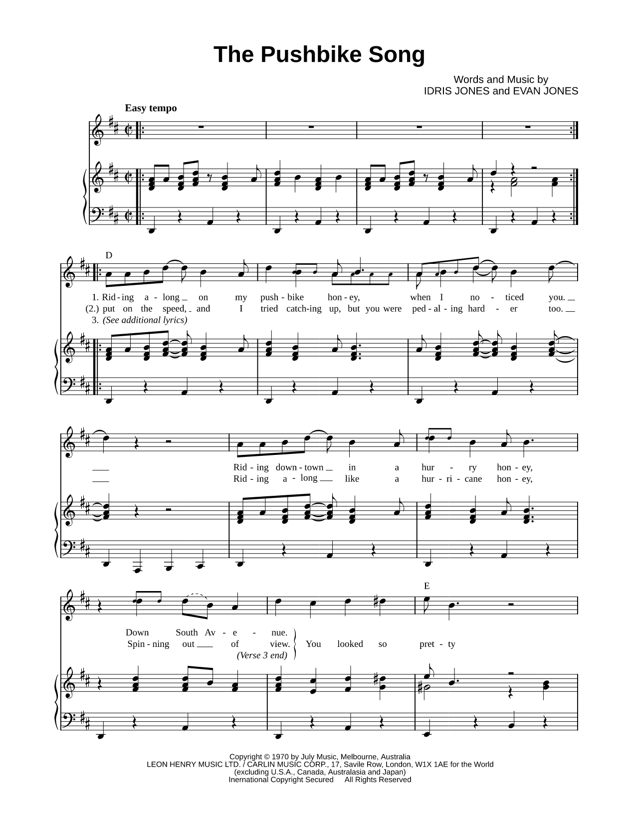 The Pushbike Song