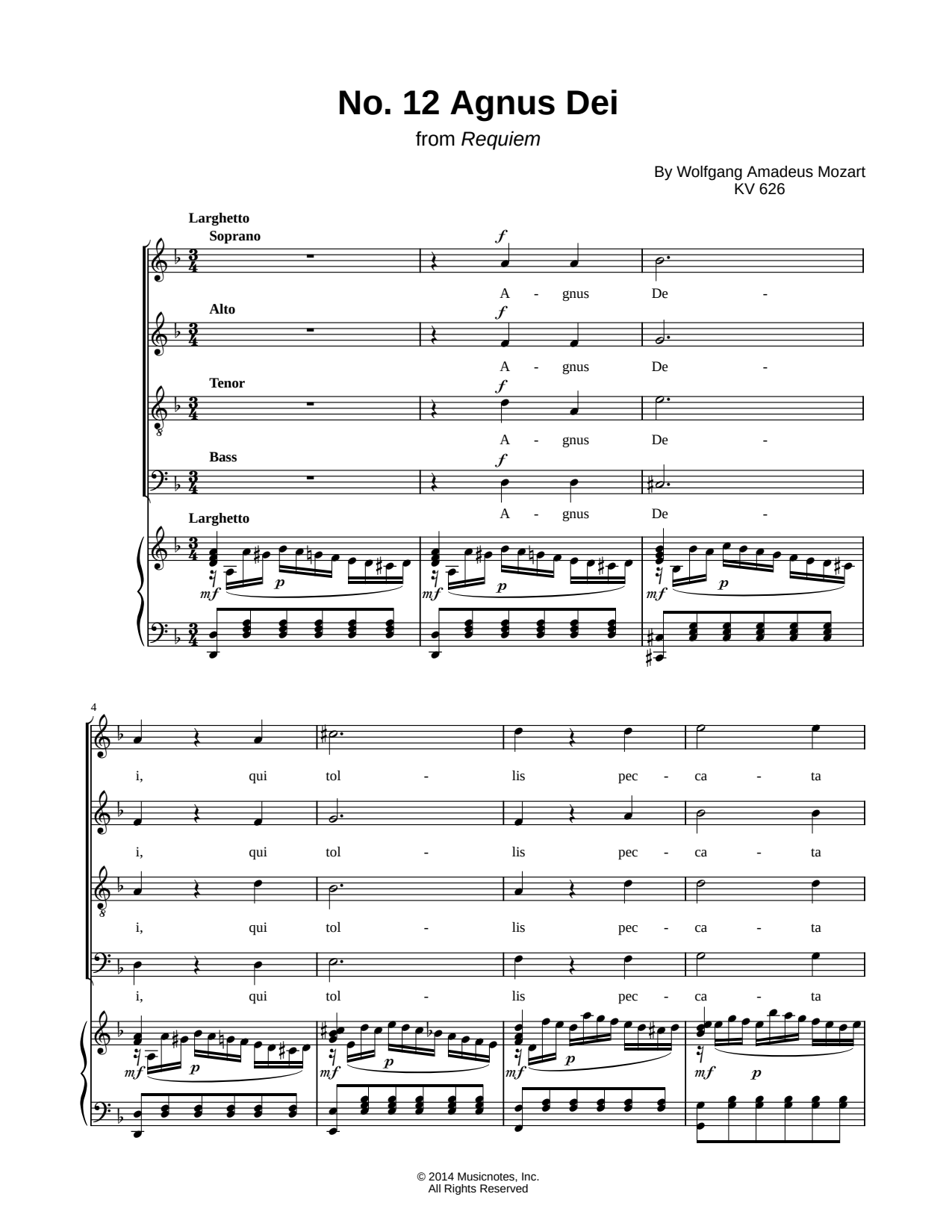 Requiem, K. 626: VI. Agnus Dei