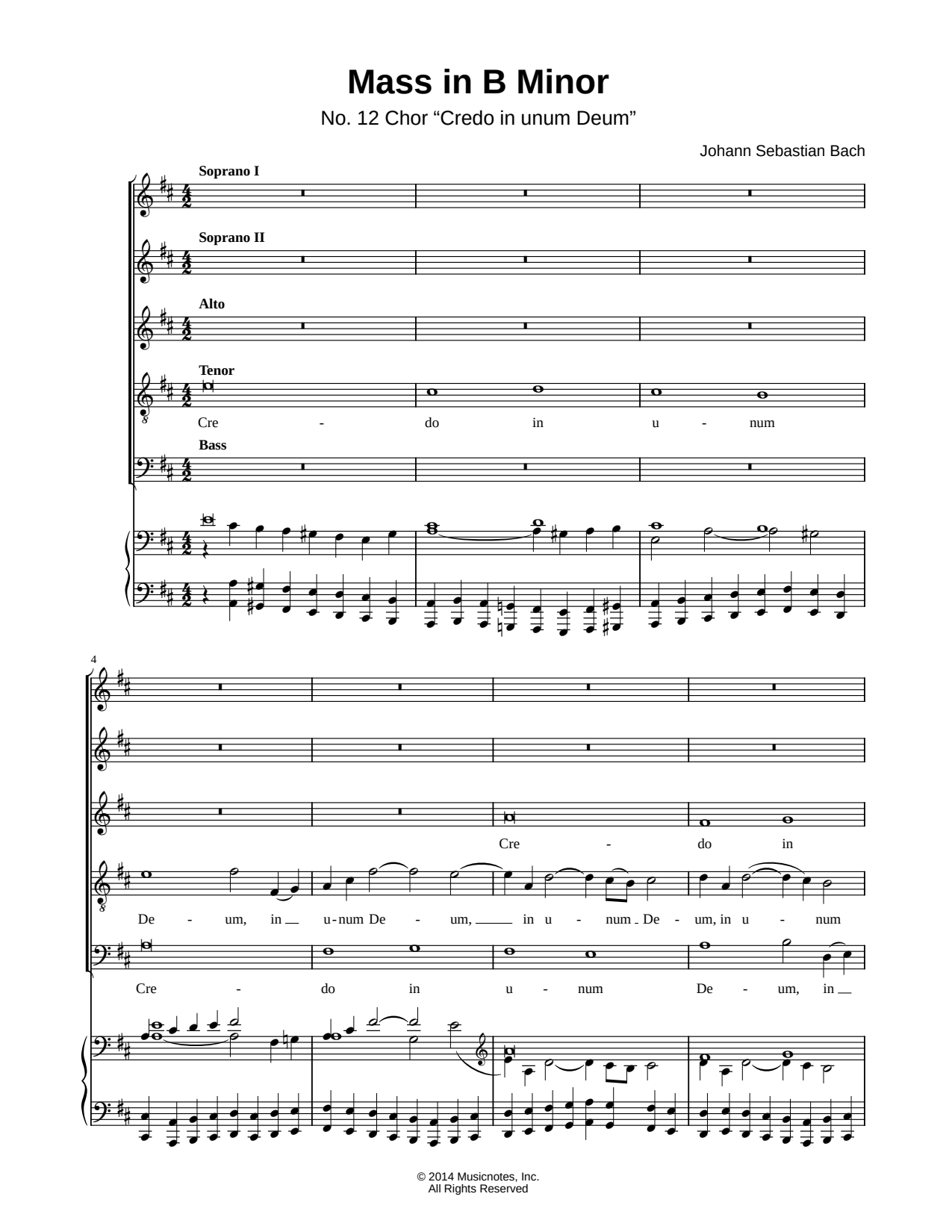 Mass in B Minor: II. Credo: 1. Credo in unum Deum