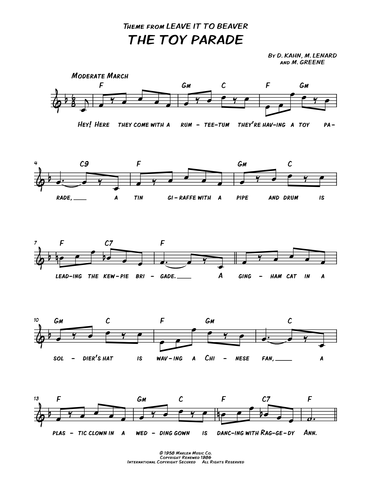The Toy Parade (Theme from Leave It to Beaver)