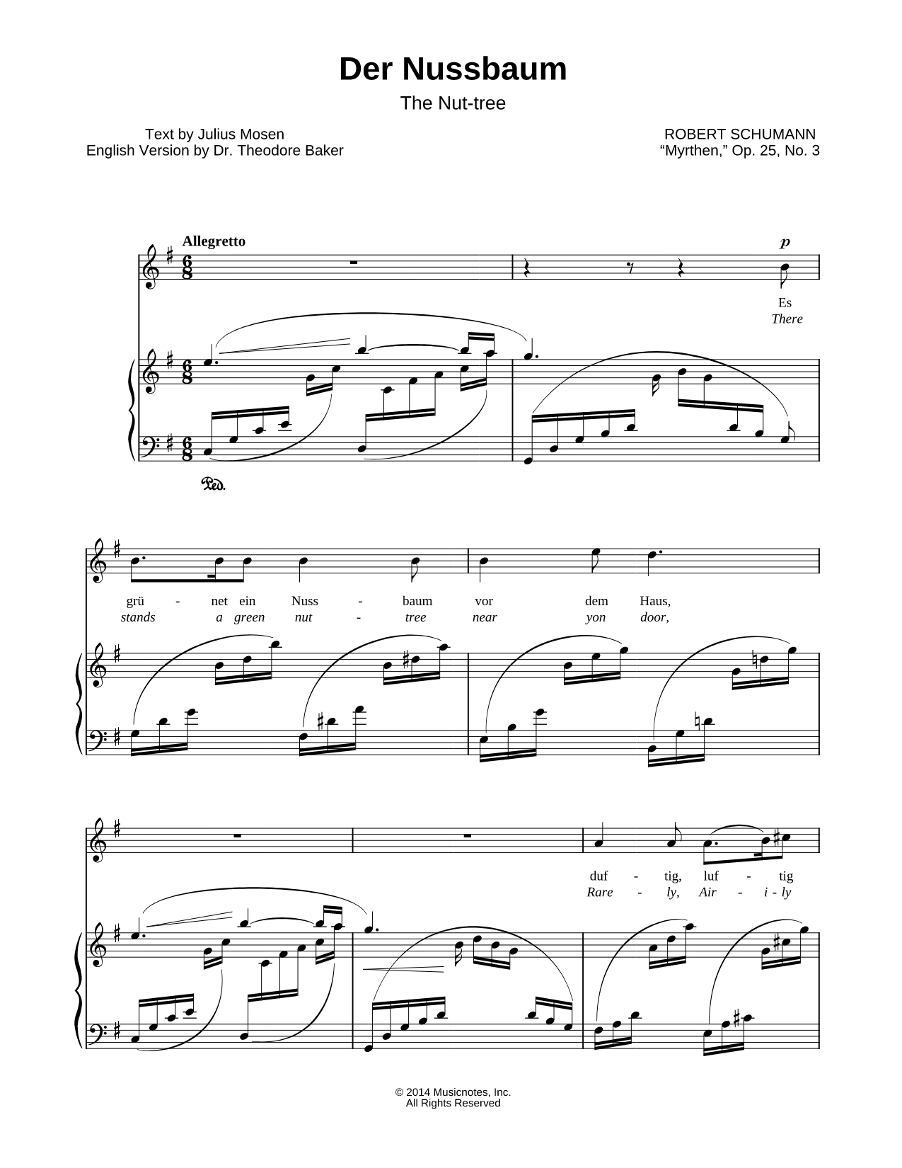 Myrthen, Op. 25: III. Der Nussbaum