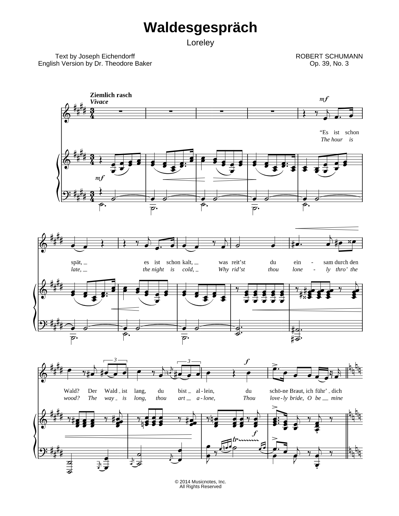 Liederkreis, Op. 39: III. Waldesgespräch