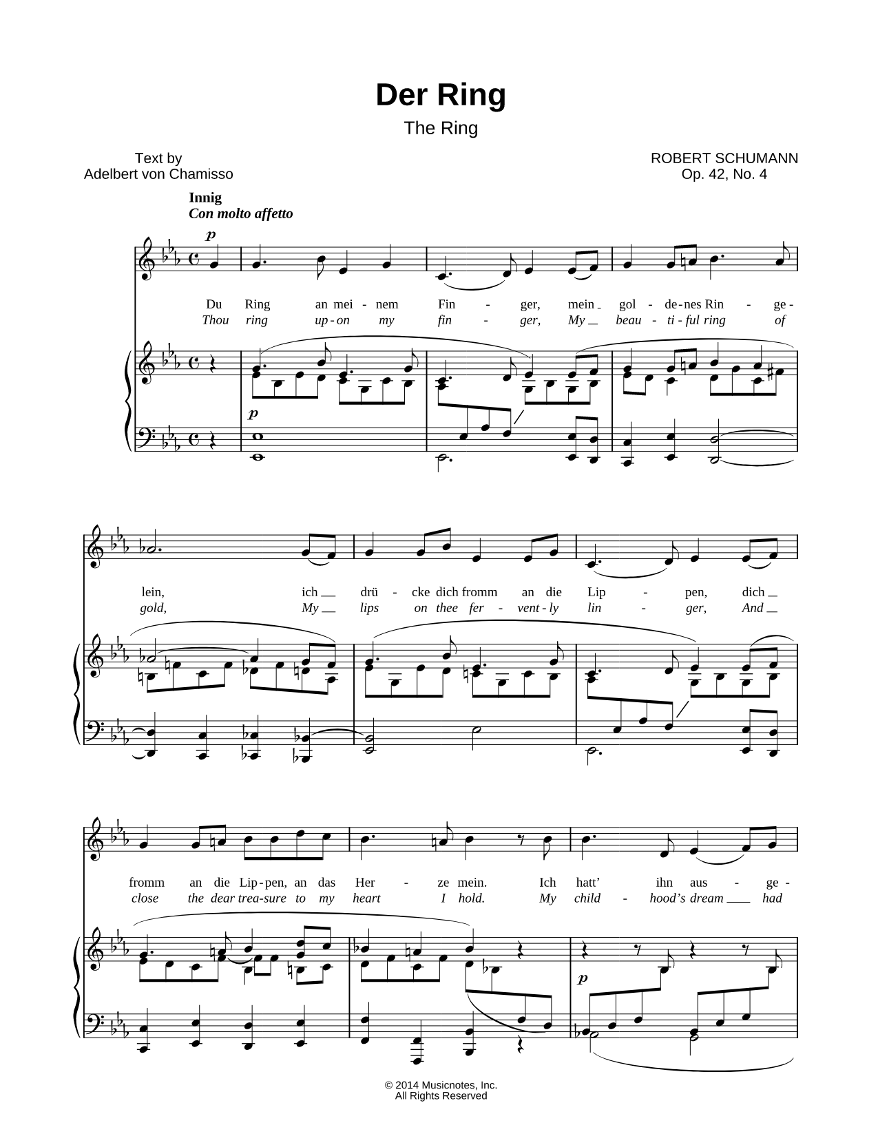 Frauenliebe und -leben, Op. 42: IV. Der Ring