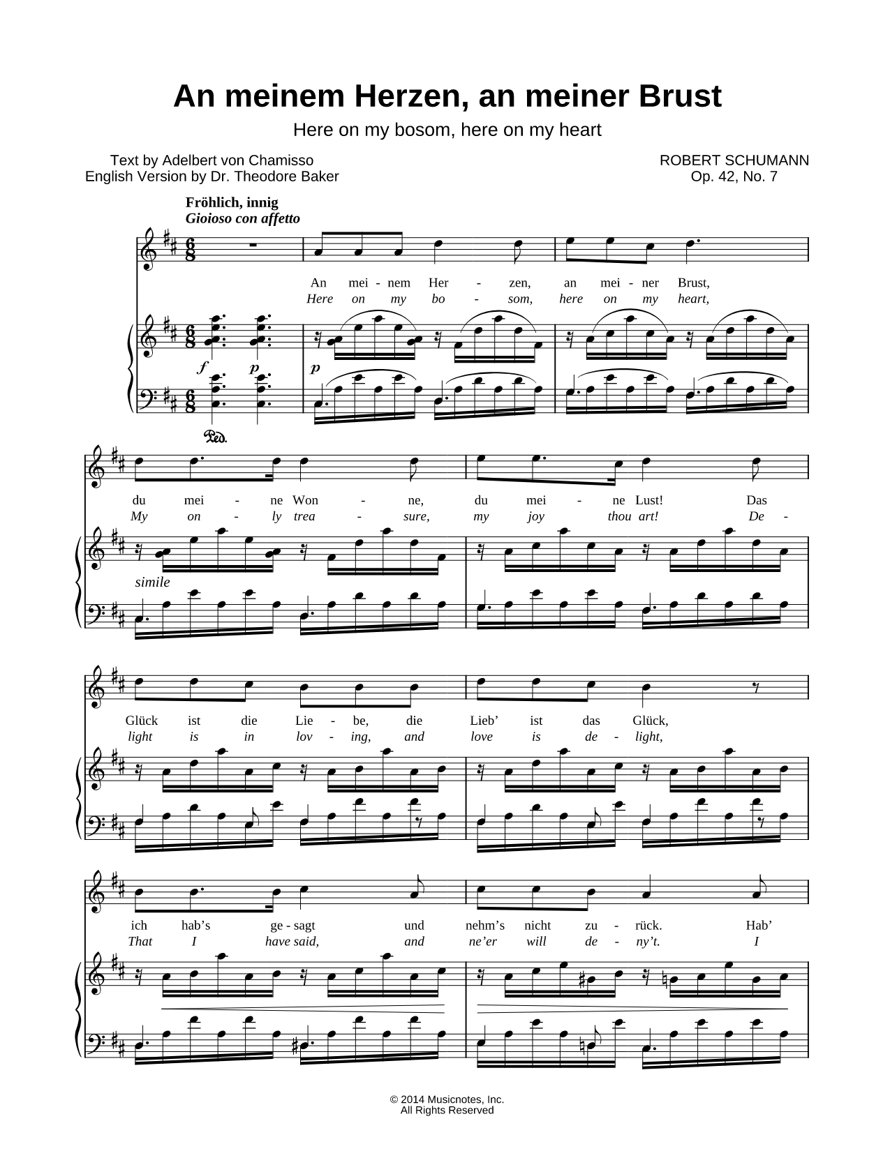 Frauenliebe und -leben, Op. 42: VII. An meinem Herzen, an meiner Brust