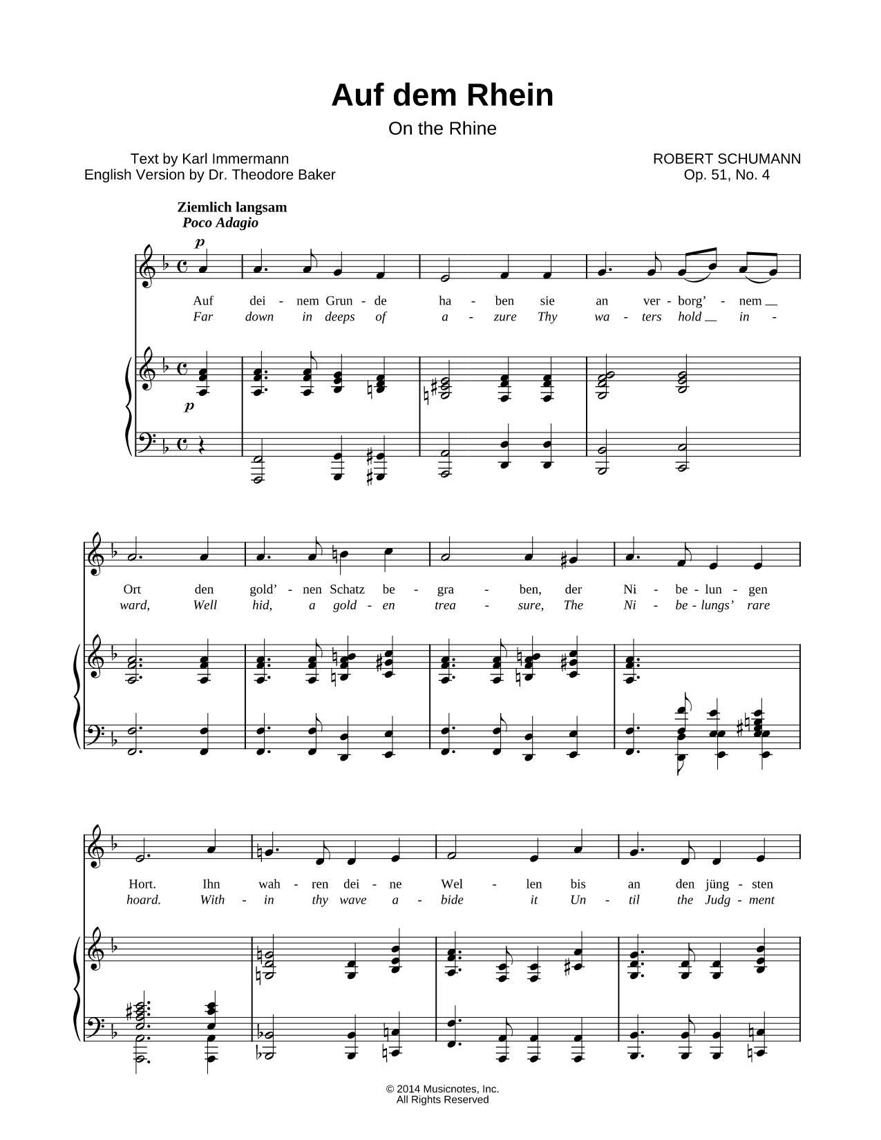Lieder und Gesänge, Vol. 2, Op. 51: IV. Auf dem Rhein
