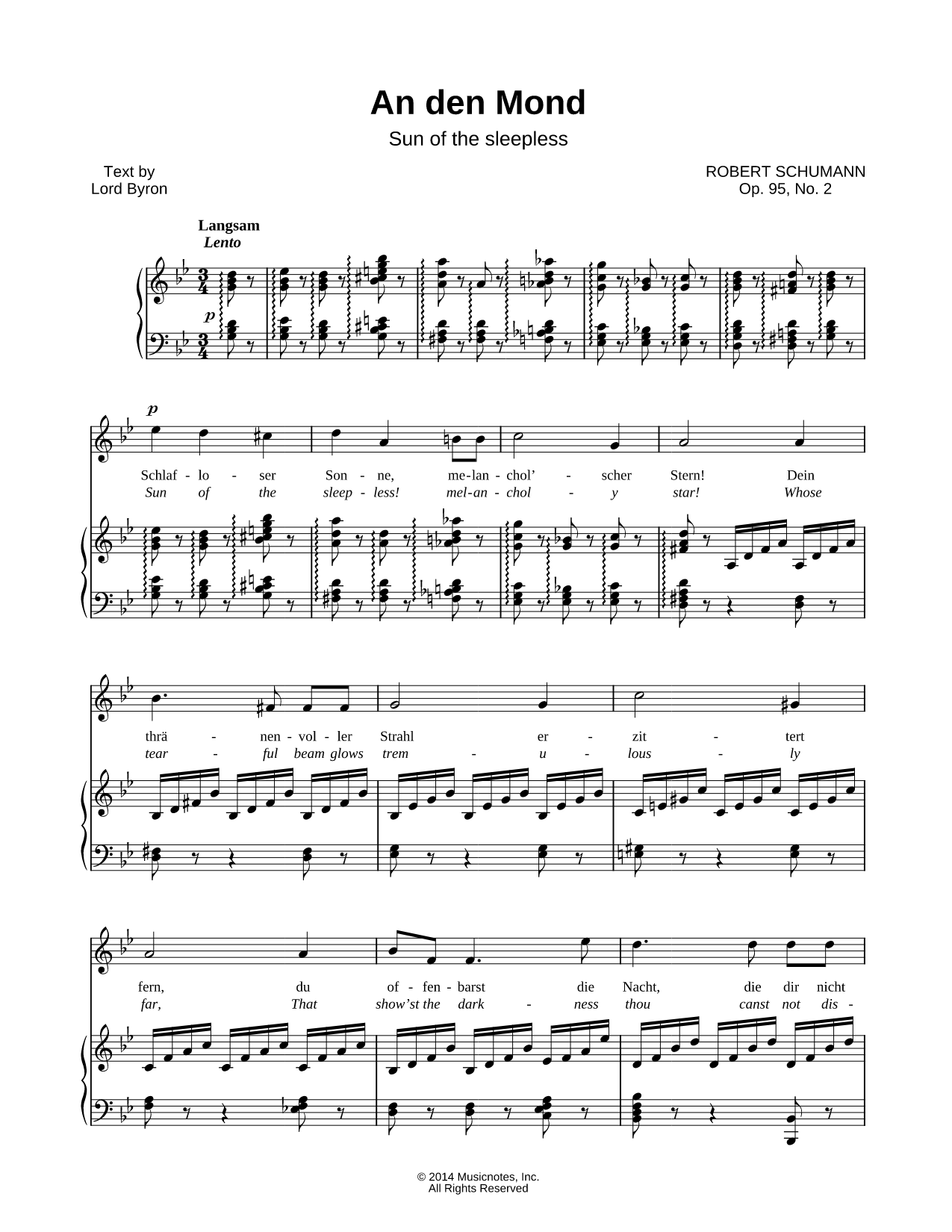 3 Gesänge, Op. 95: II. An den Mond