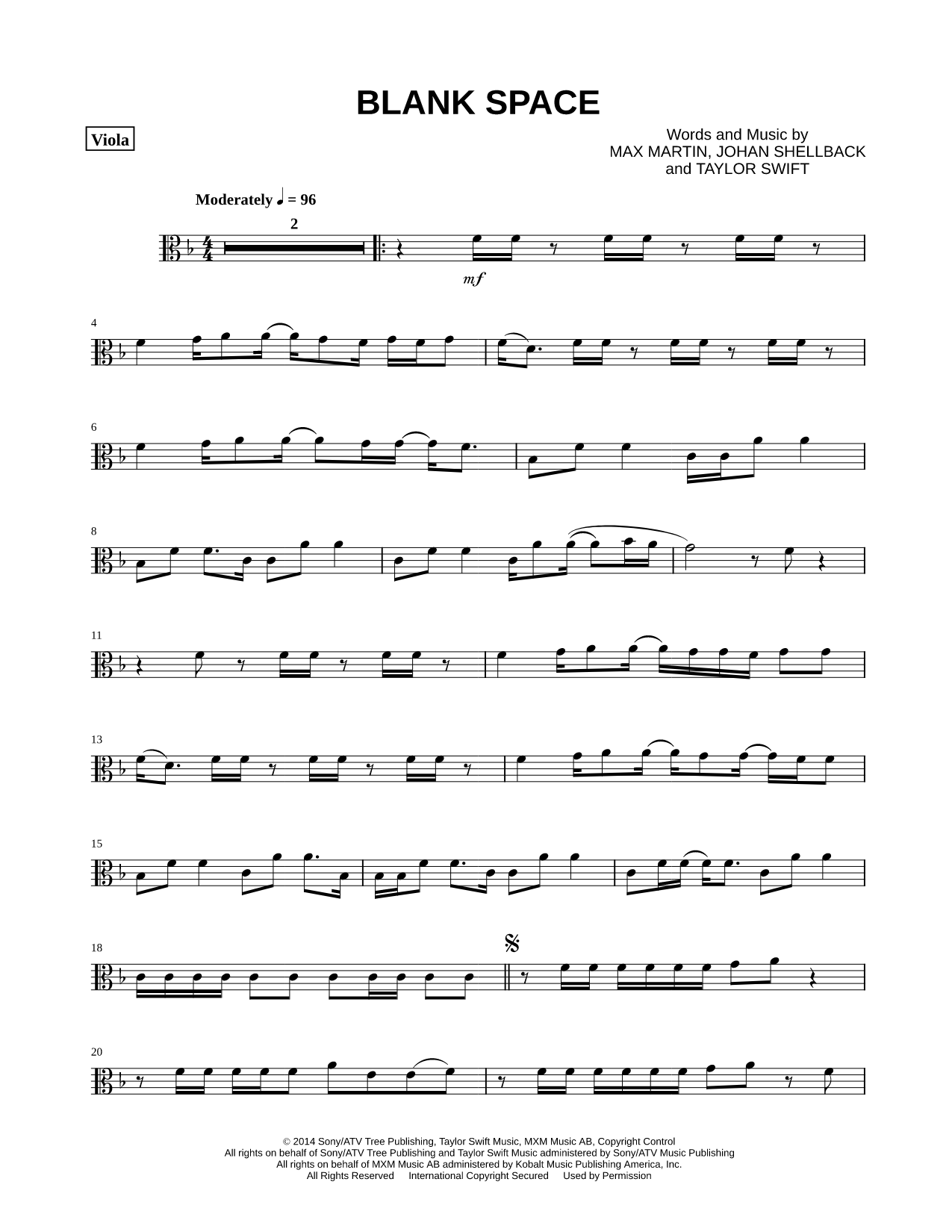 Blank Space - Viola