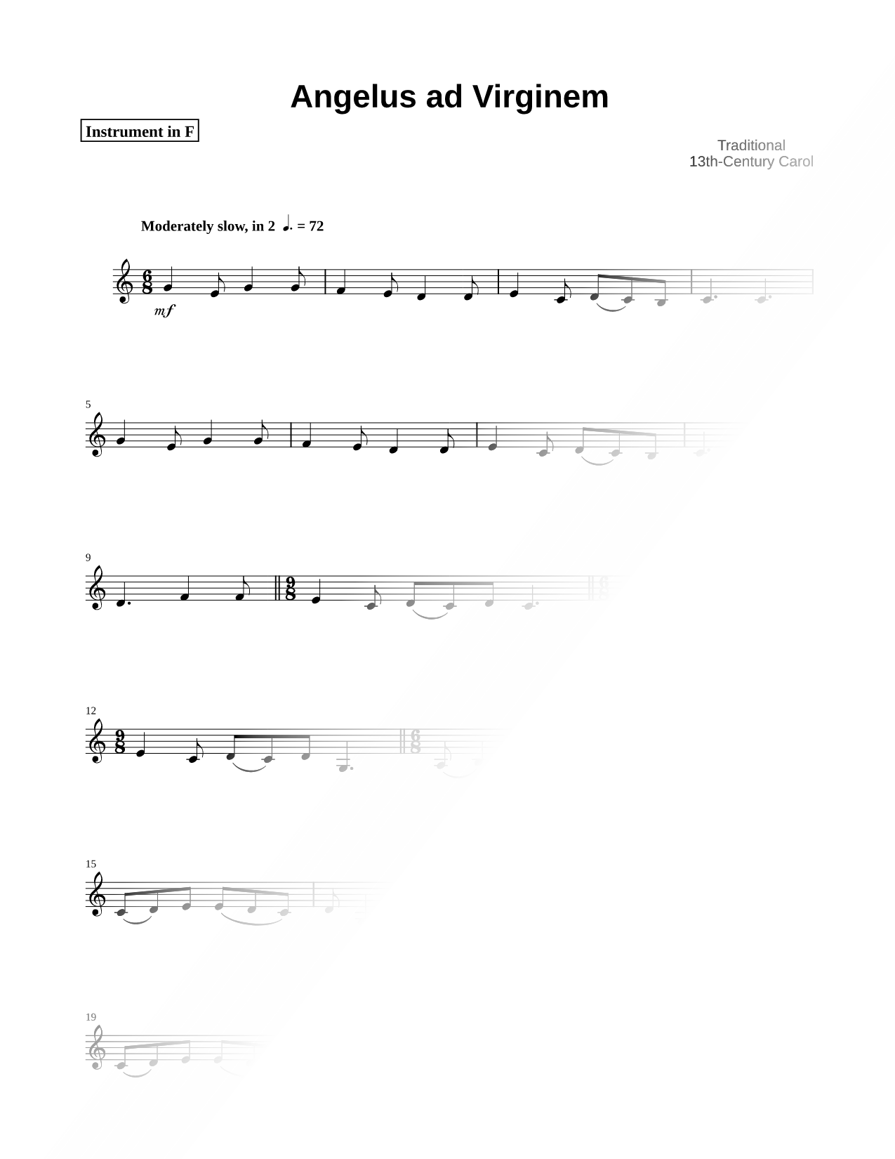 Angelus ad Virginem - F Instrument