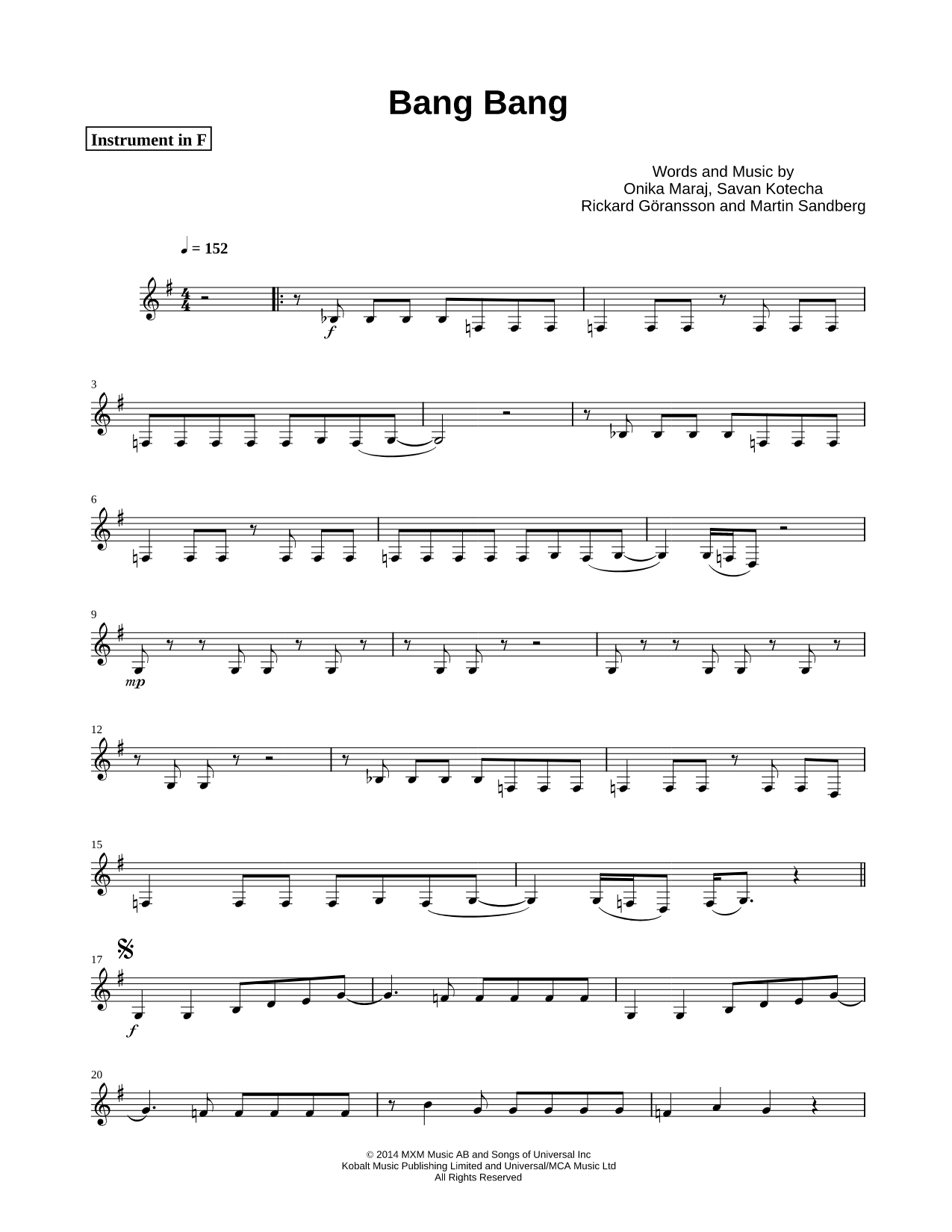Bang Bang - F Instrument