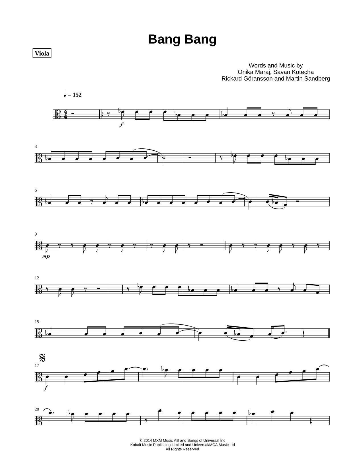 Bang Bang - Viola