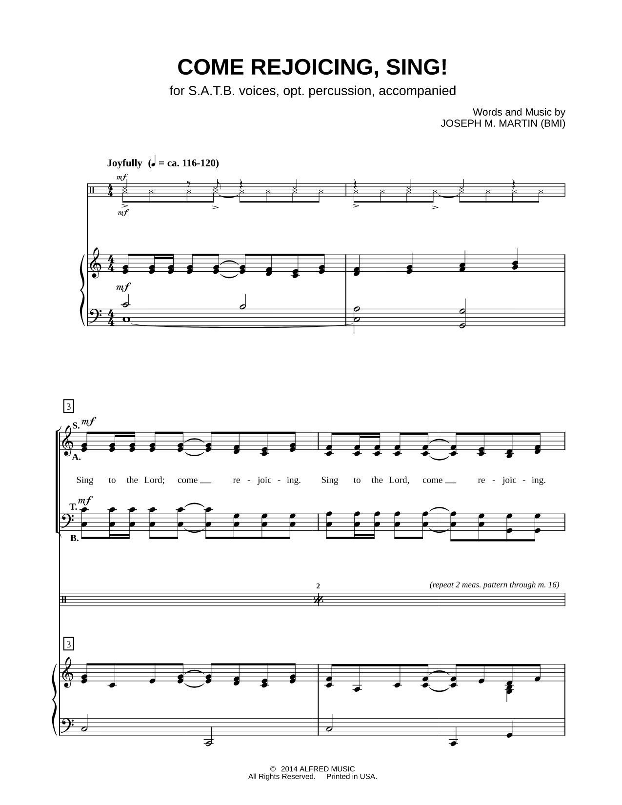 Come Rejoicing, Sing!
