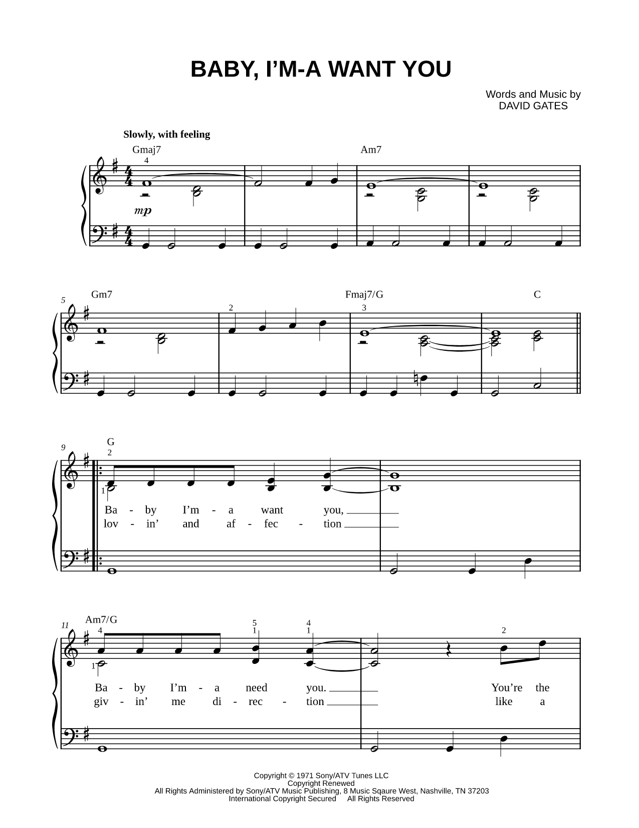 Baby, I'm-a Want You