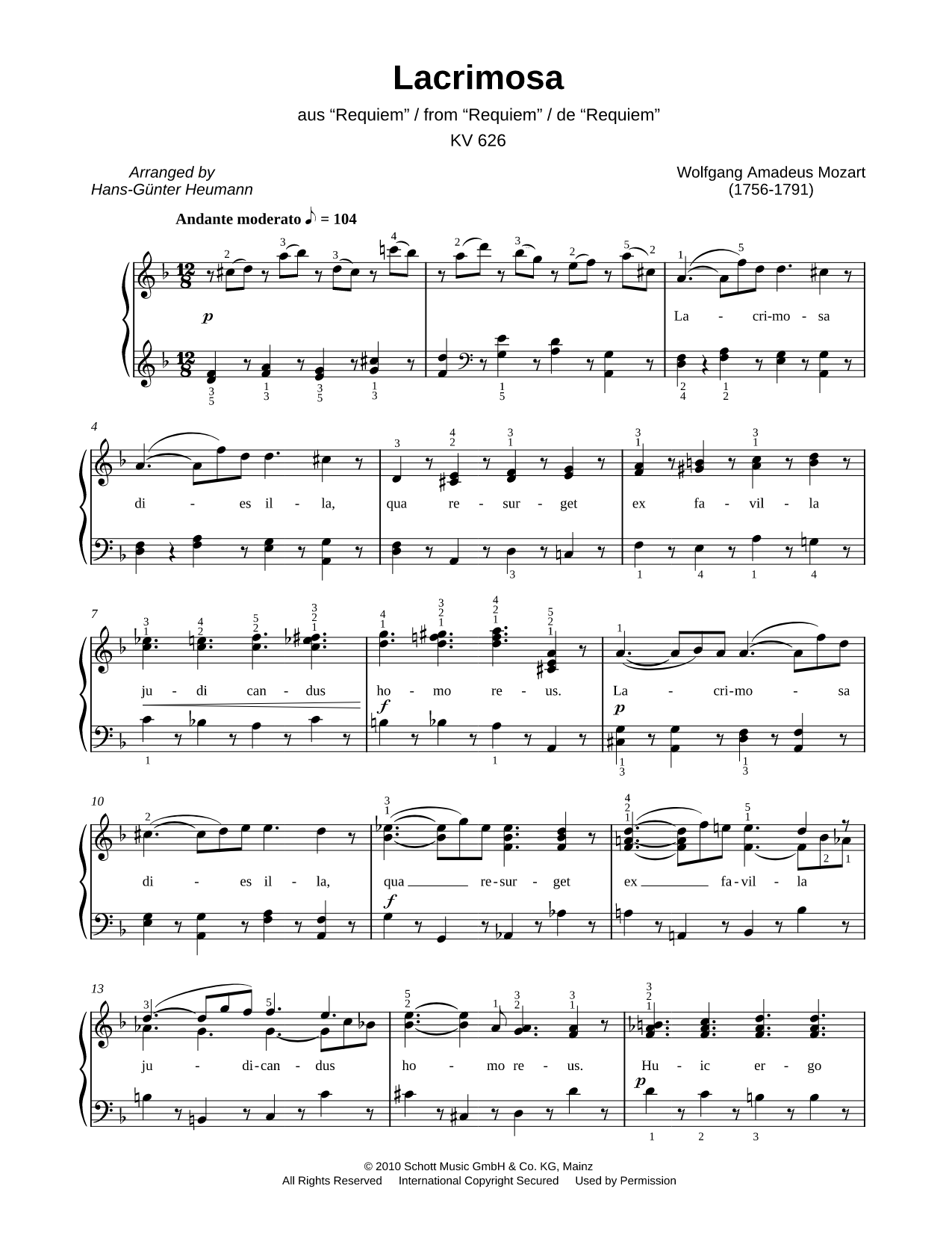 Requiem, K. 626: Lacrimosa