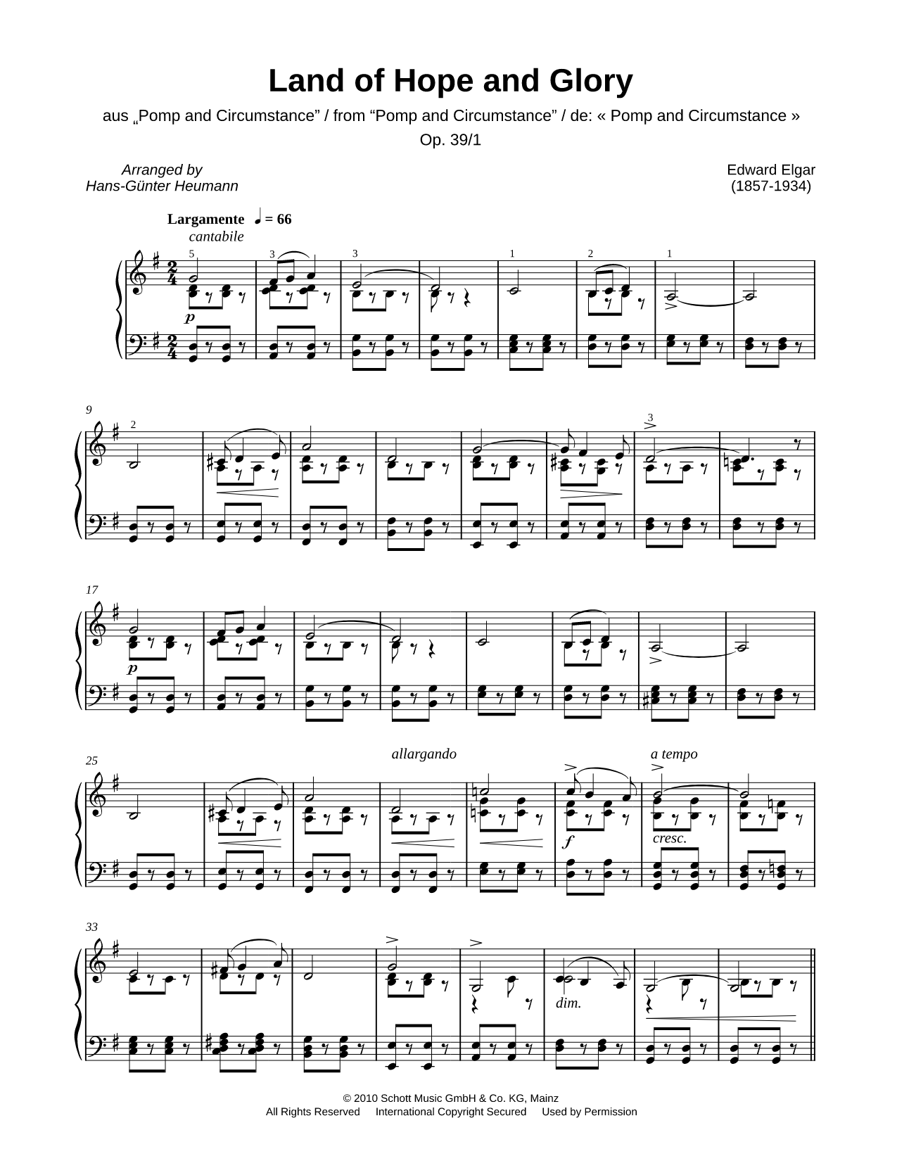 Pomp and Circumstance, Op. 39, No. 1: Land of Hope and Glory