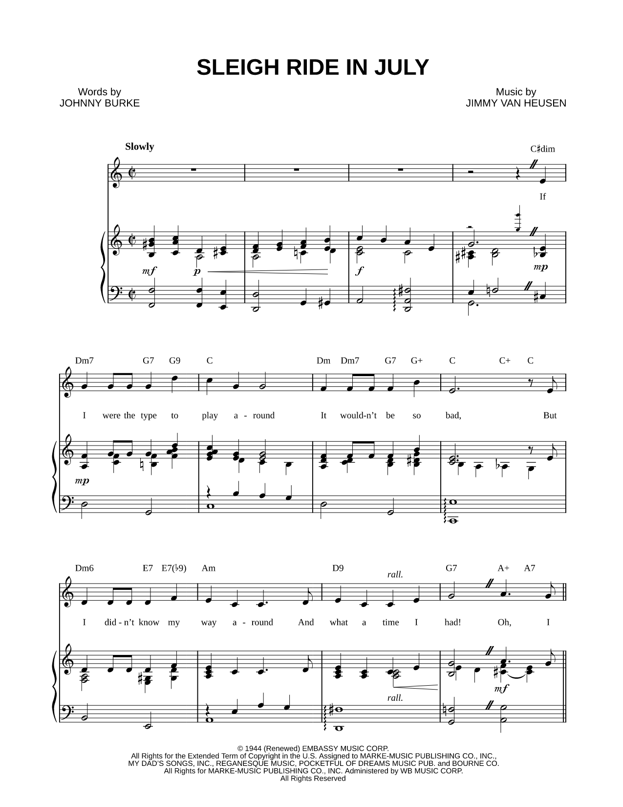 Sleigh Ride in July