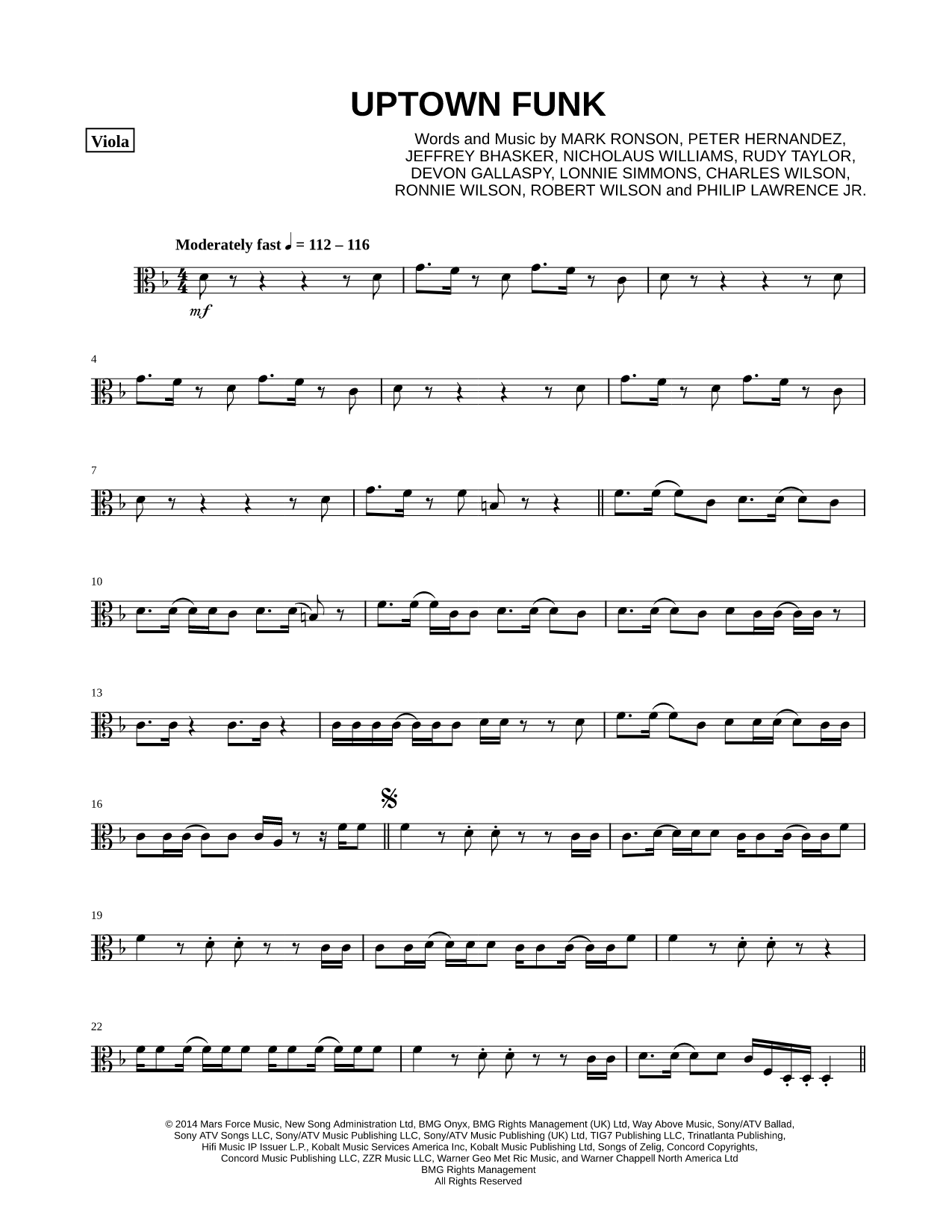 Uptown Funk - Viola