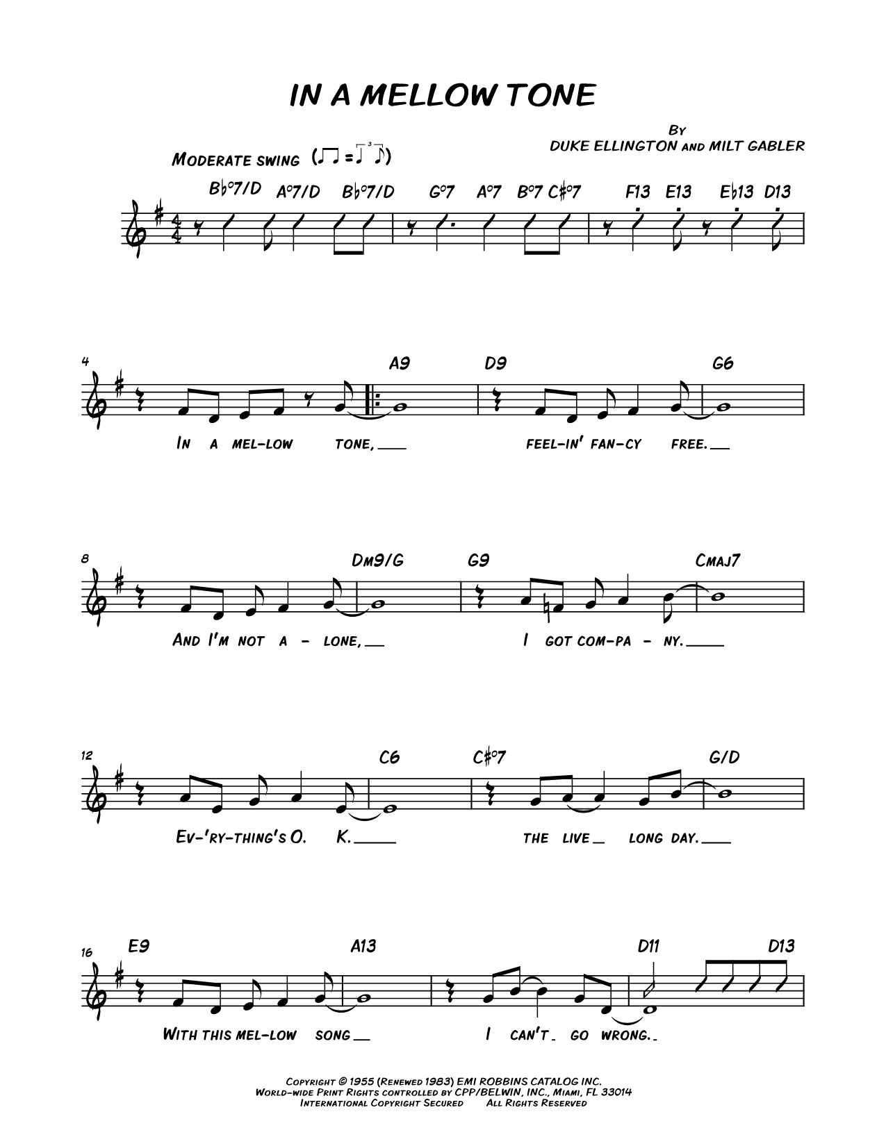 In a Mellow Tone