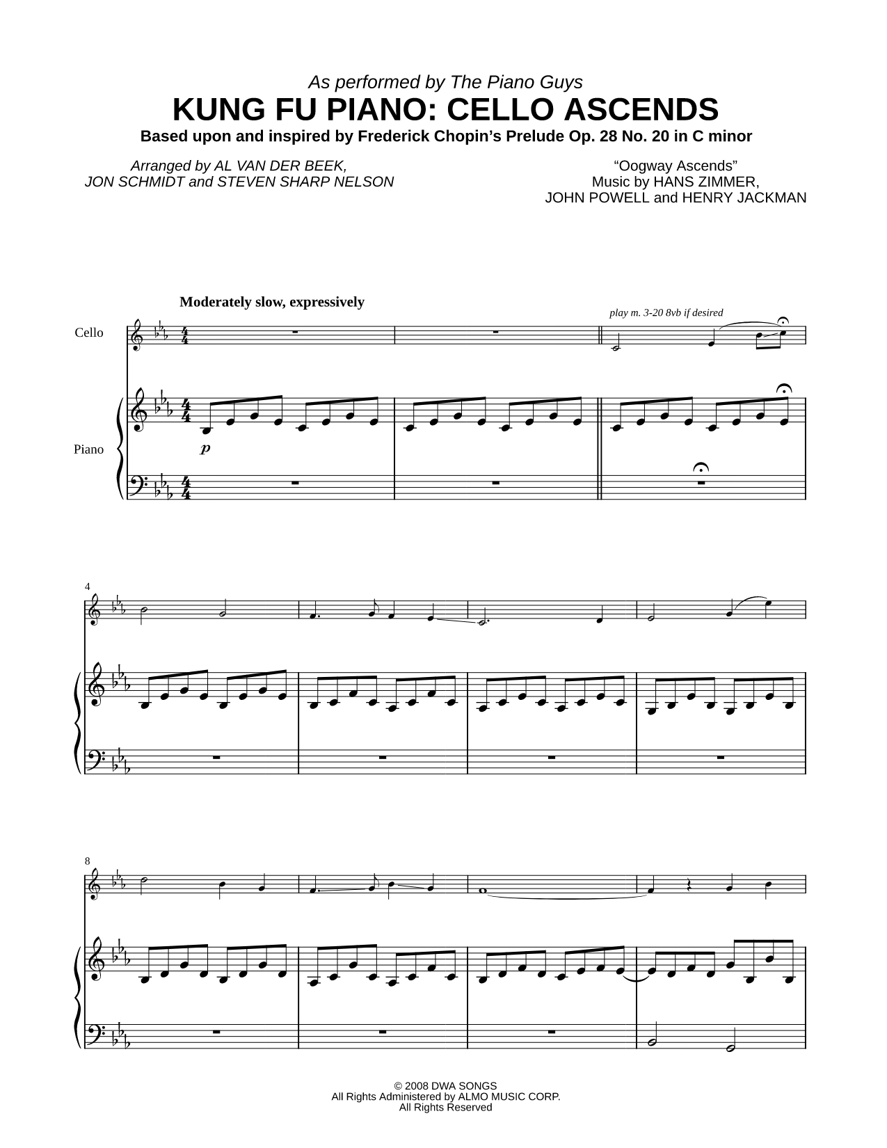 Kung Fu Piano: Cello Ascends - Piano part