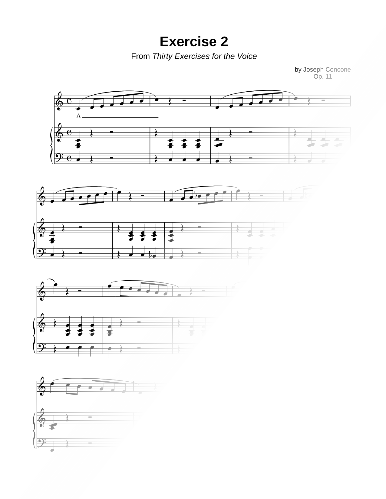 Thirty Exercises for the Voice, Op. 11: No. 2