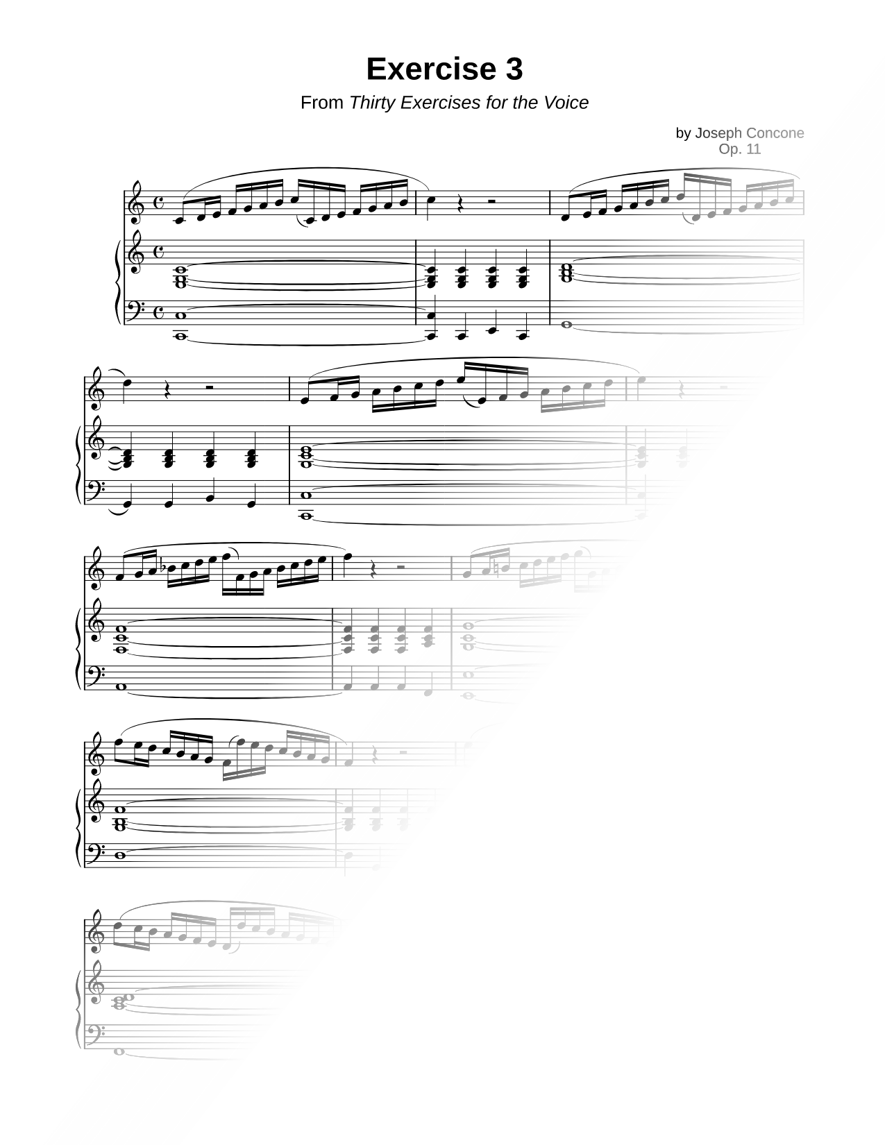 Thirty Exercises for the Voice, Op. 11: No. 3