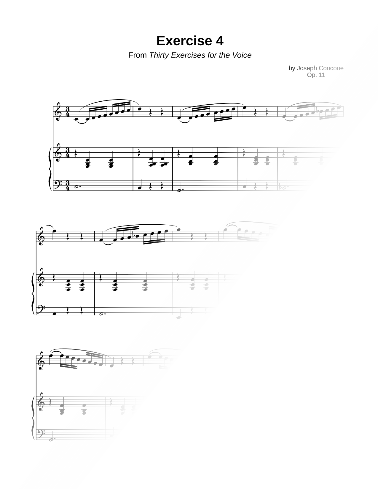 Thirty Exercises for the Voice, Op. 11: No. 4