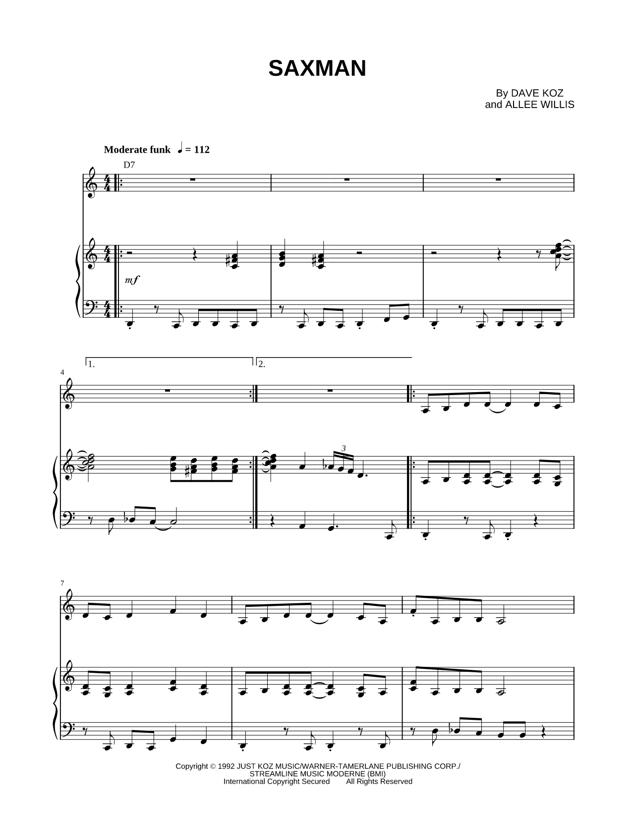 Saxman - Piano Accompaniment