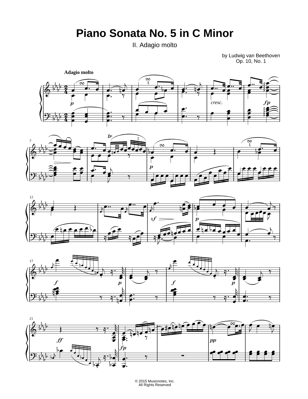 Piano Sonata No. 5 In C Minor
