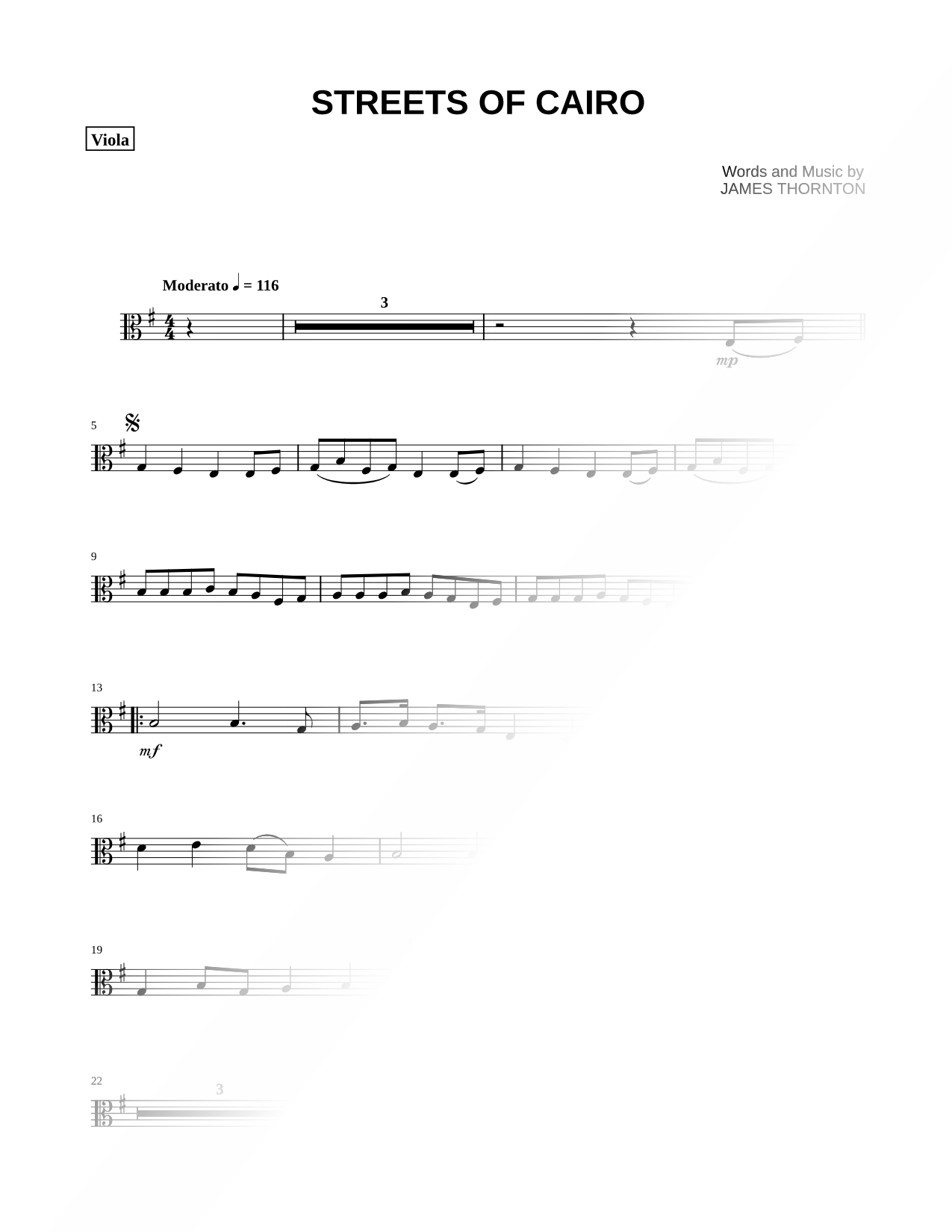 Streets of Cairo - Viola